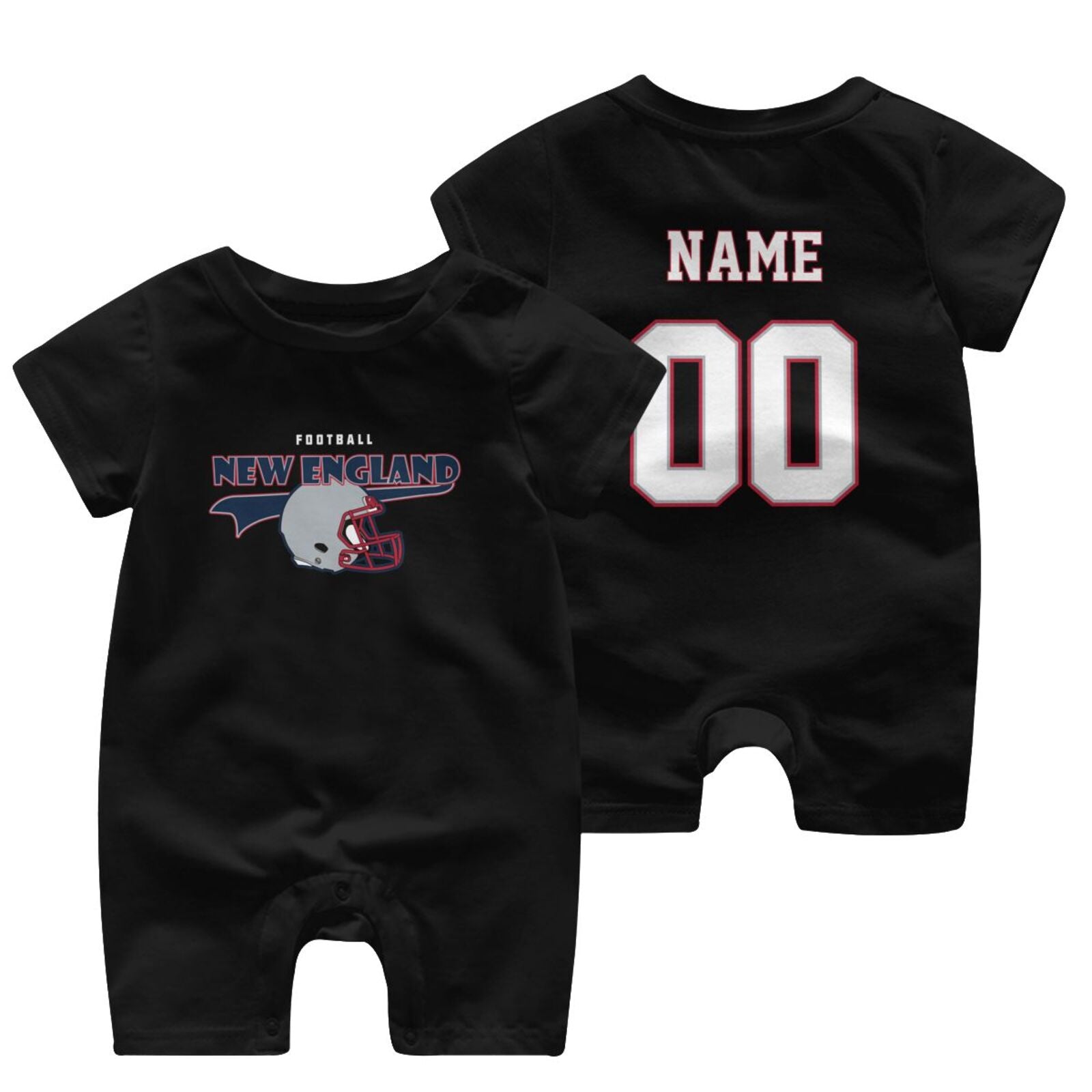 Personalized [New England] Baby Onesie - Custom Football Fan Infant Bodysuit - Antking
