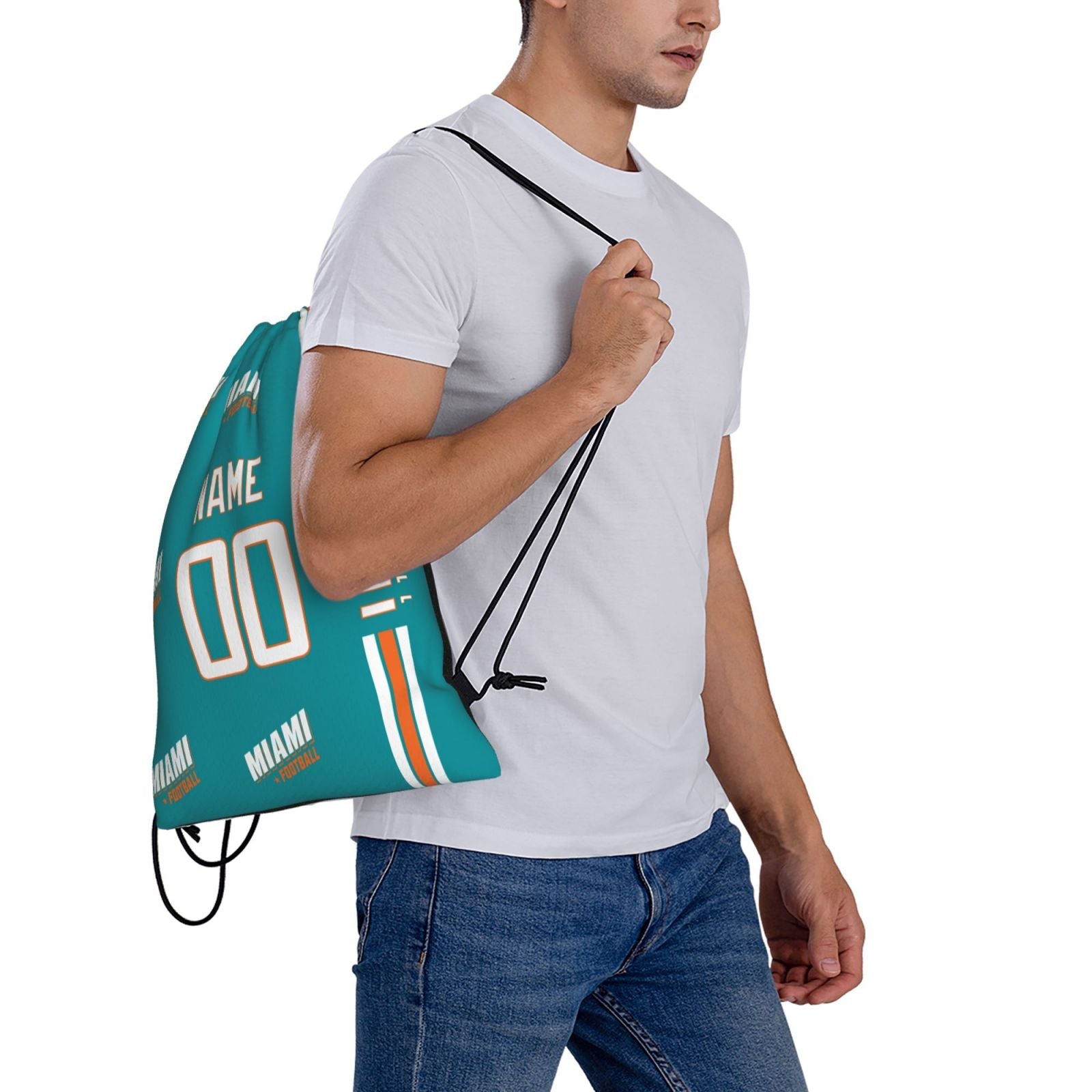 ANTKING Miami Drawstring Bags Custom any Name and Number Backpack for Men Youth Boy Gifts ANTKING