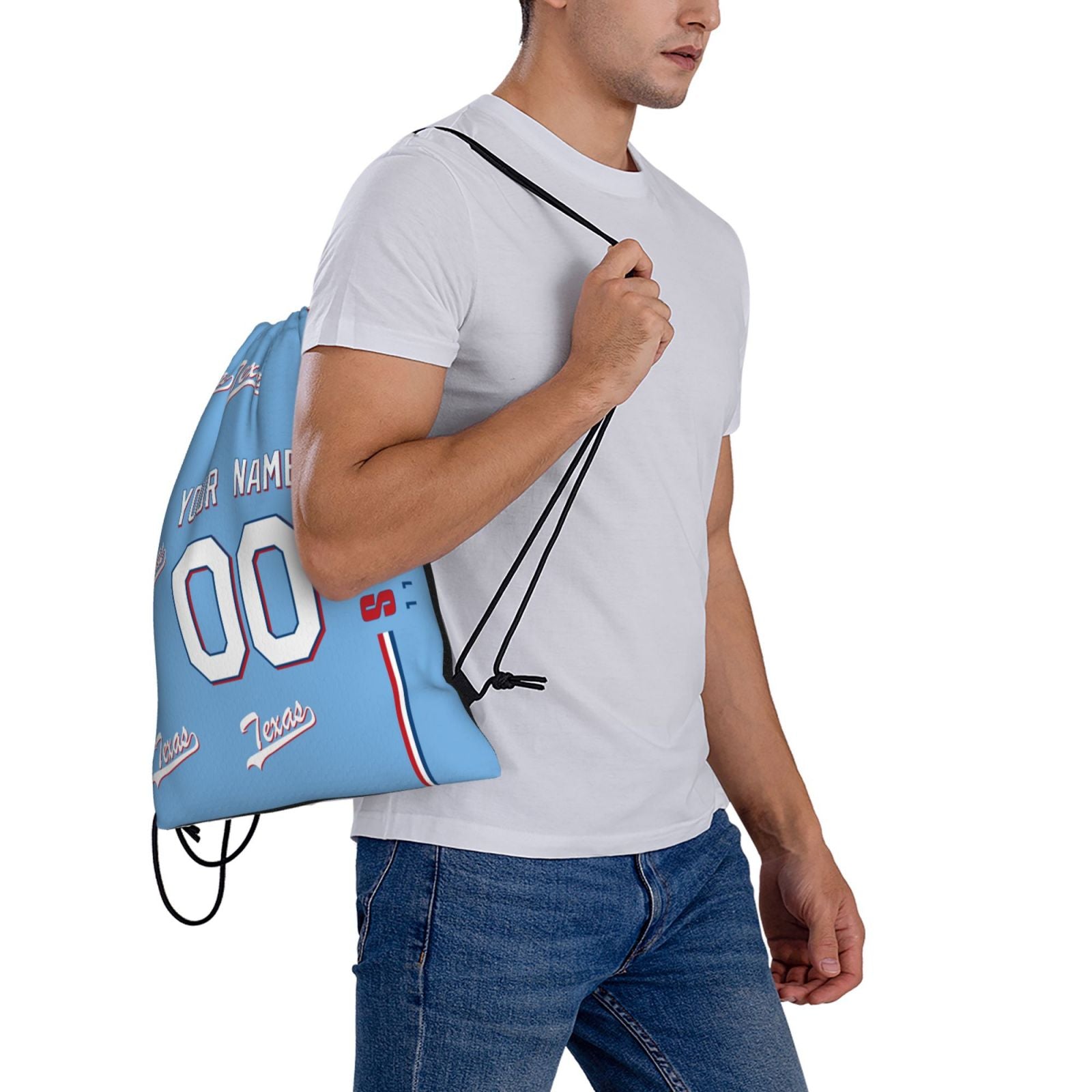 ANTKING Texas Drawstring Bags Backpack Custom any Name and Number for Men Women Boy Gifts ANTKING
