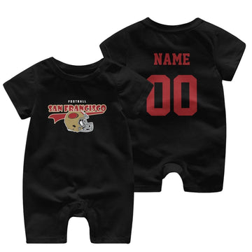 Personalized [San Francisco] Baby Onesie - Custom Football Fan Infant Bodysuit - Antking
