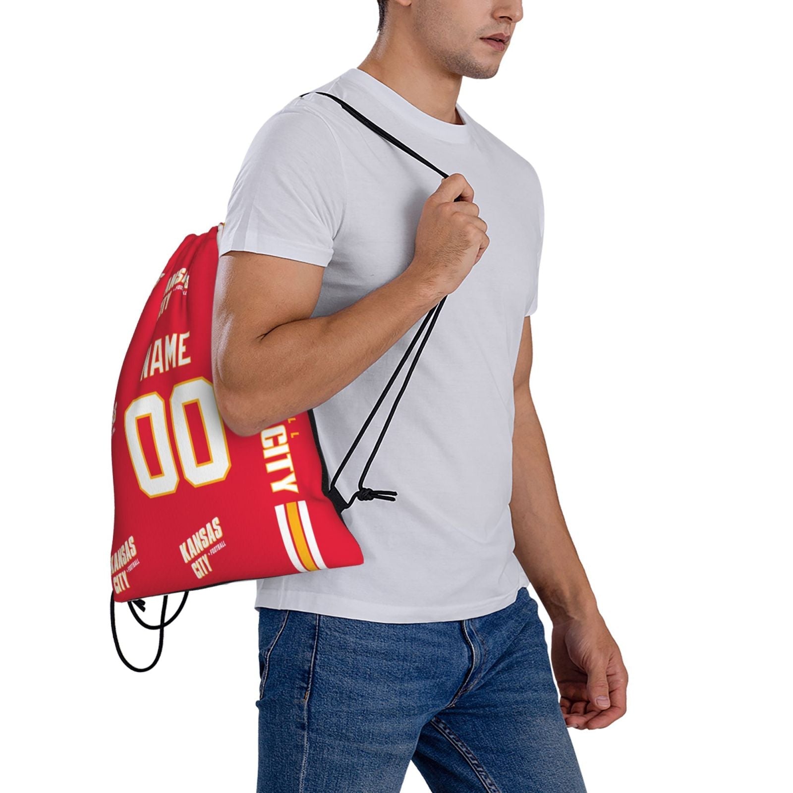 ANTKING Kansas Backpack Drawstring Bags Custom any Name and Number for Men Youth Boy Gifts ANTKING