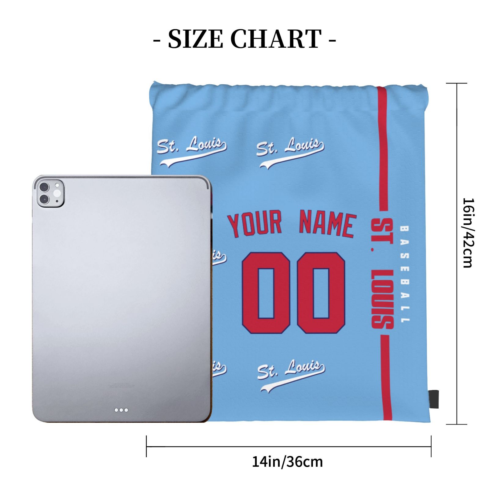 ANTKING St. Louis Drawstring Bags Backpack Custom any Name and Number for Men Women Boy Gifts ANTKING