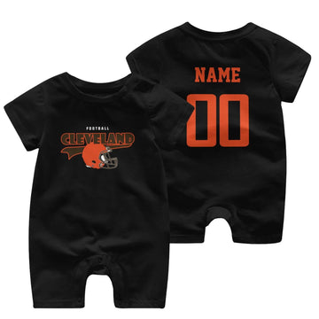 Personalized [Cleveland] Baby Onesie - Custom Football Fan Infant Bodysuit - Antking
