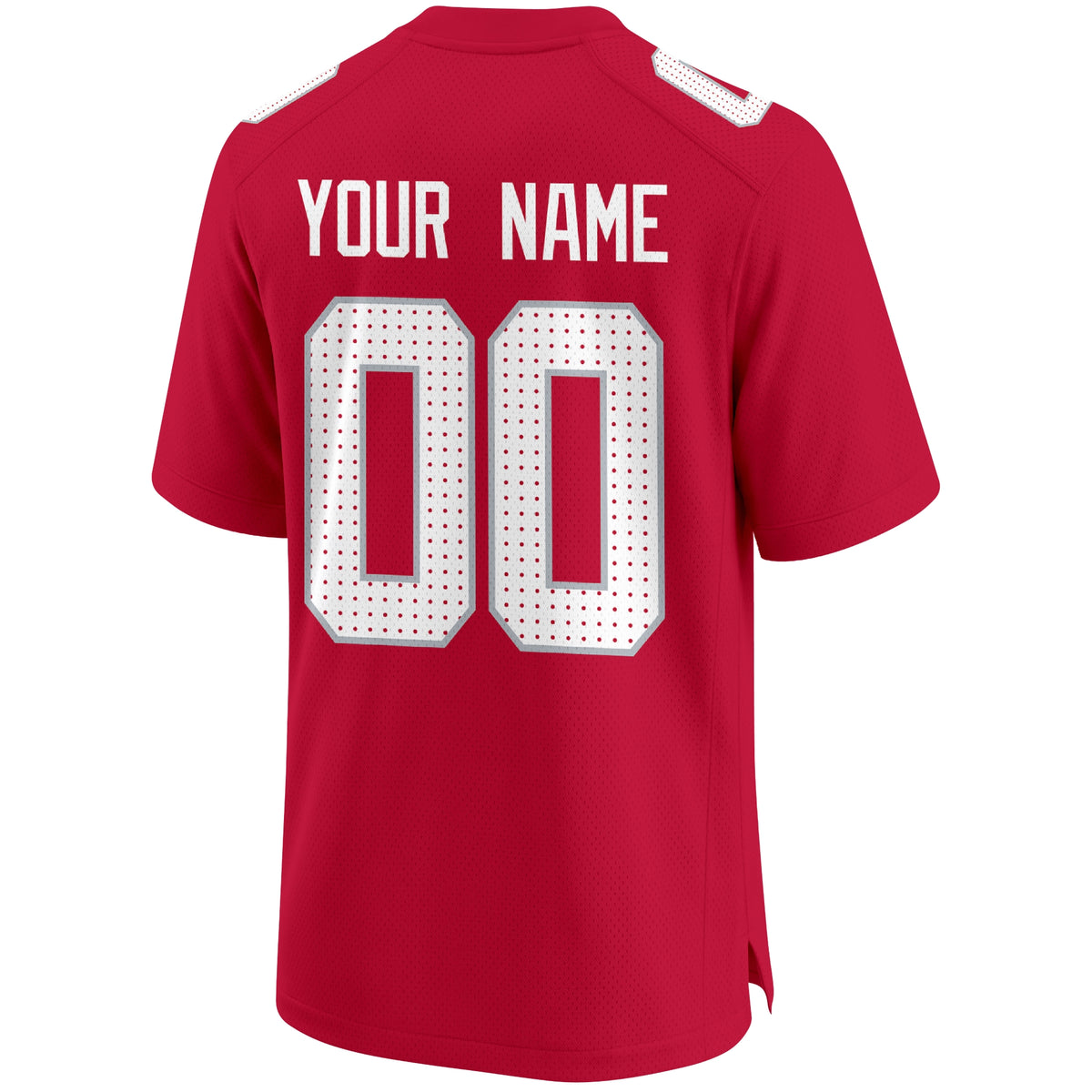 Arizona personalized Red football jersey back view with custom name and large jersey number