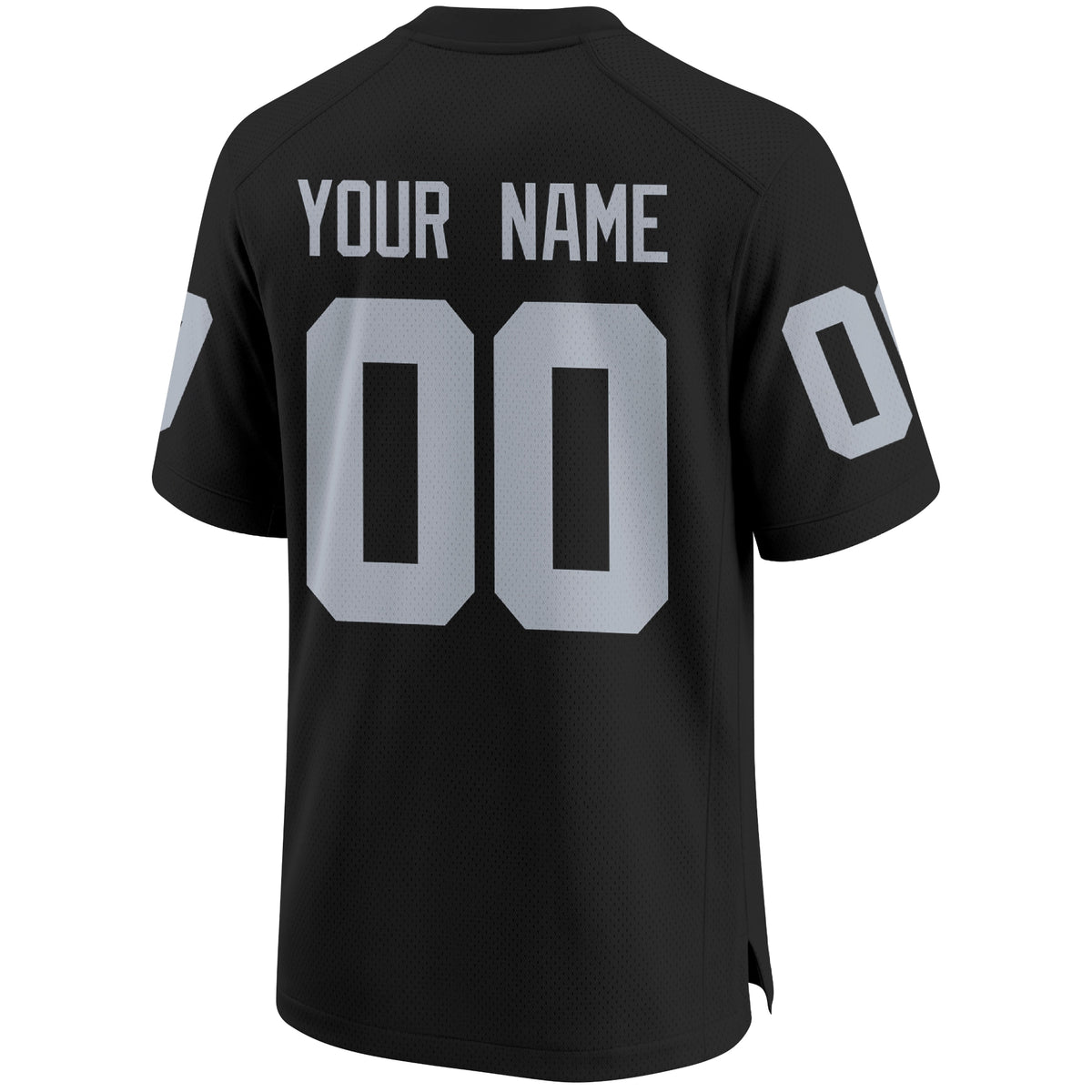Las Vegas personalized Black football jersey back view with custom name and large jersey number