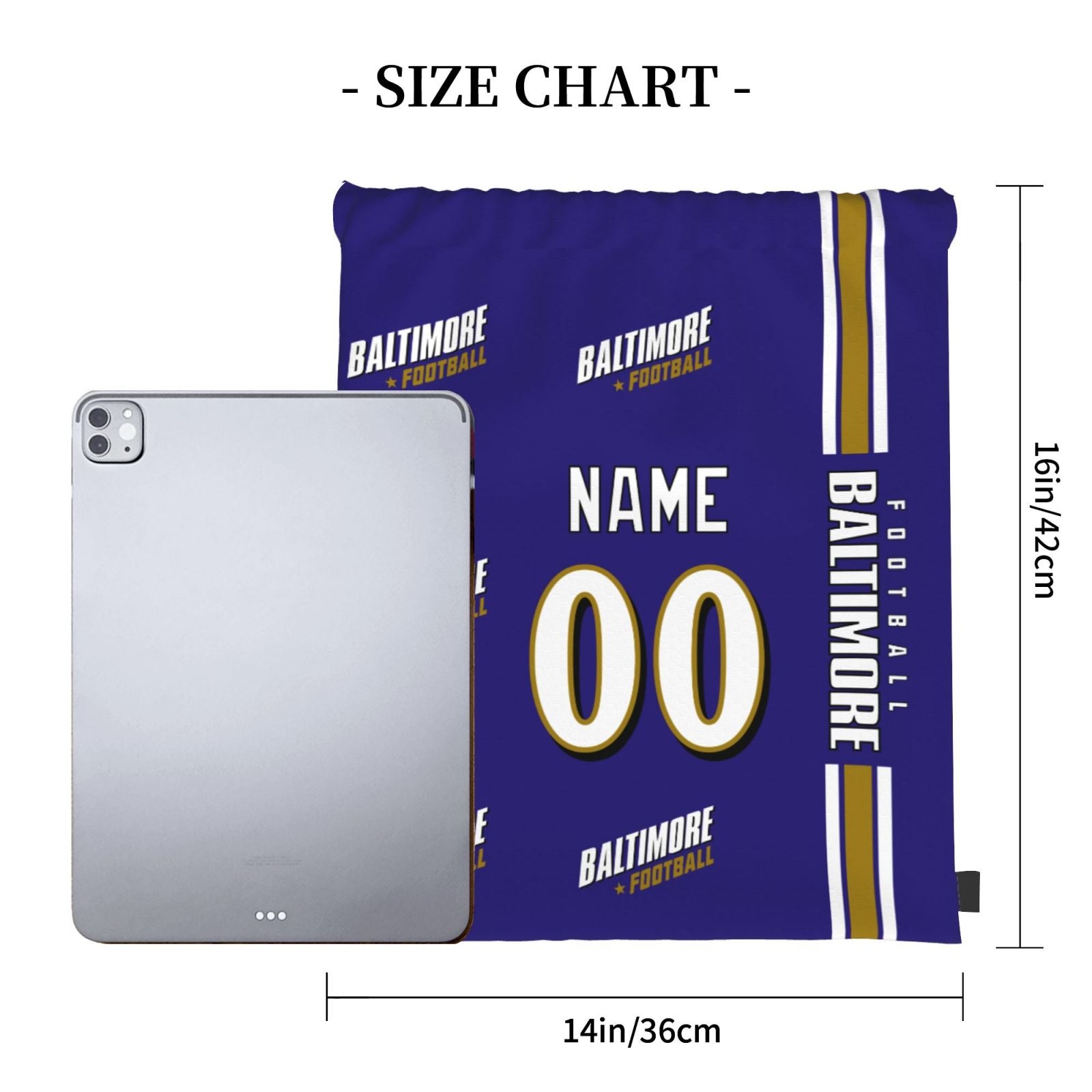 ANTKING Baltimore Drawstring Bags Custom any Name and Number Backpack for Men Youth Boy Gifts ANTKING