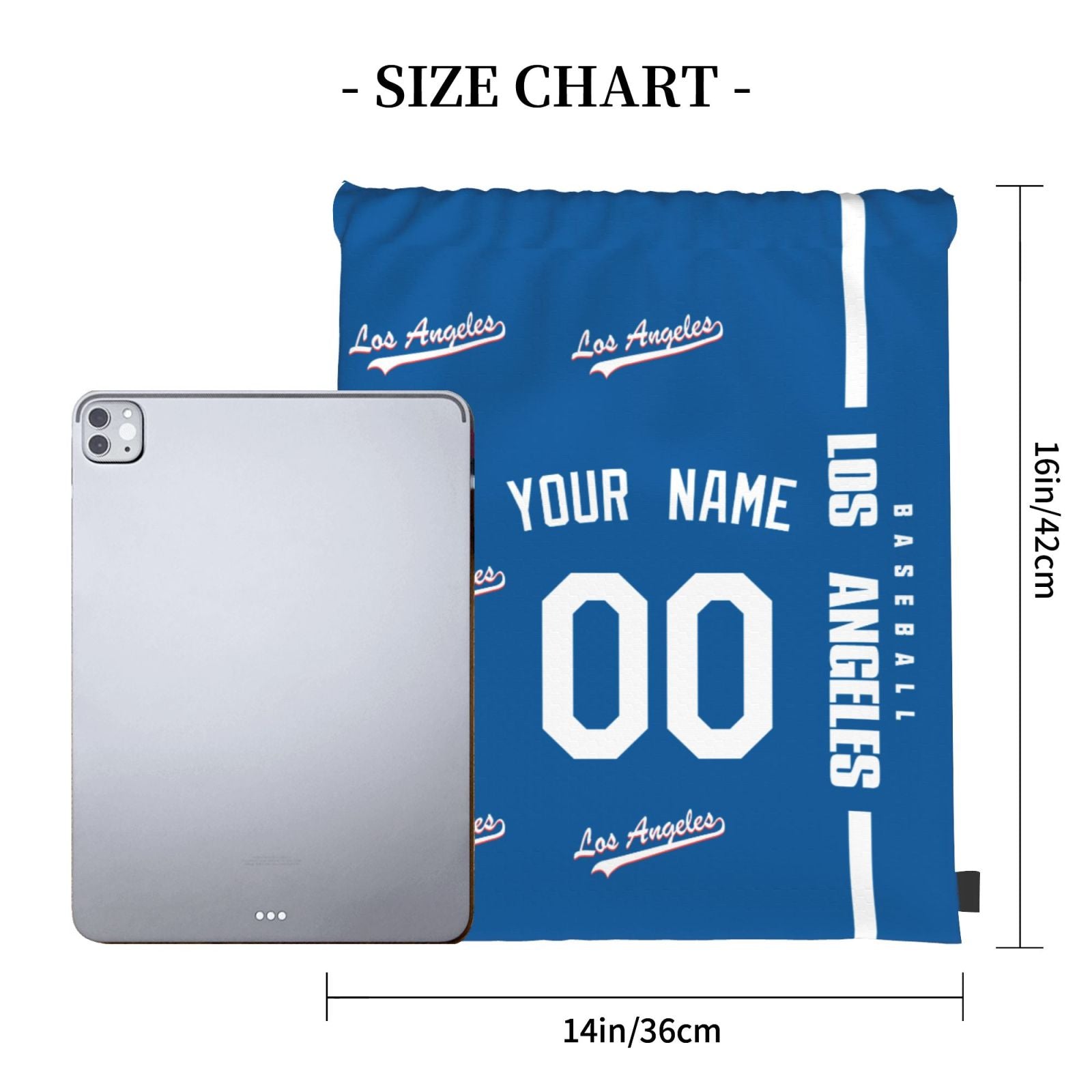 ANTKING Los Angeles Drawstring Bags Backpack Custom any Name and Number for Men Women Boy Gifts ANTKING