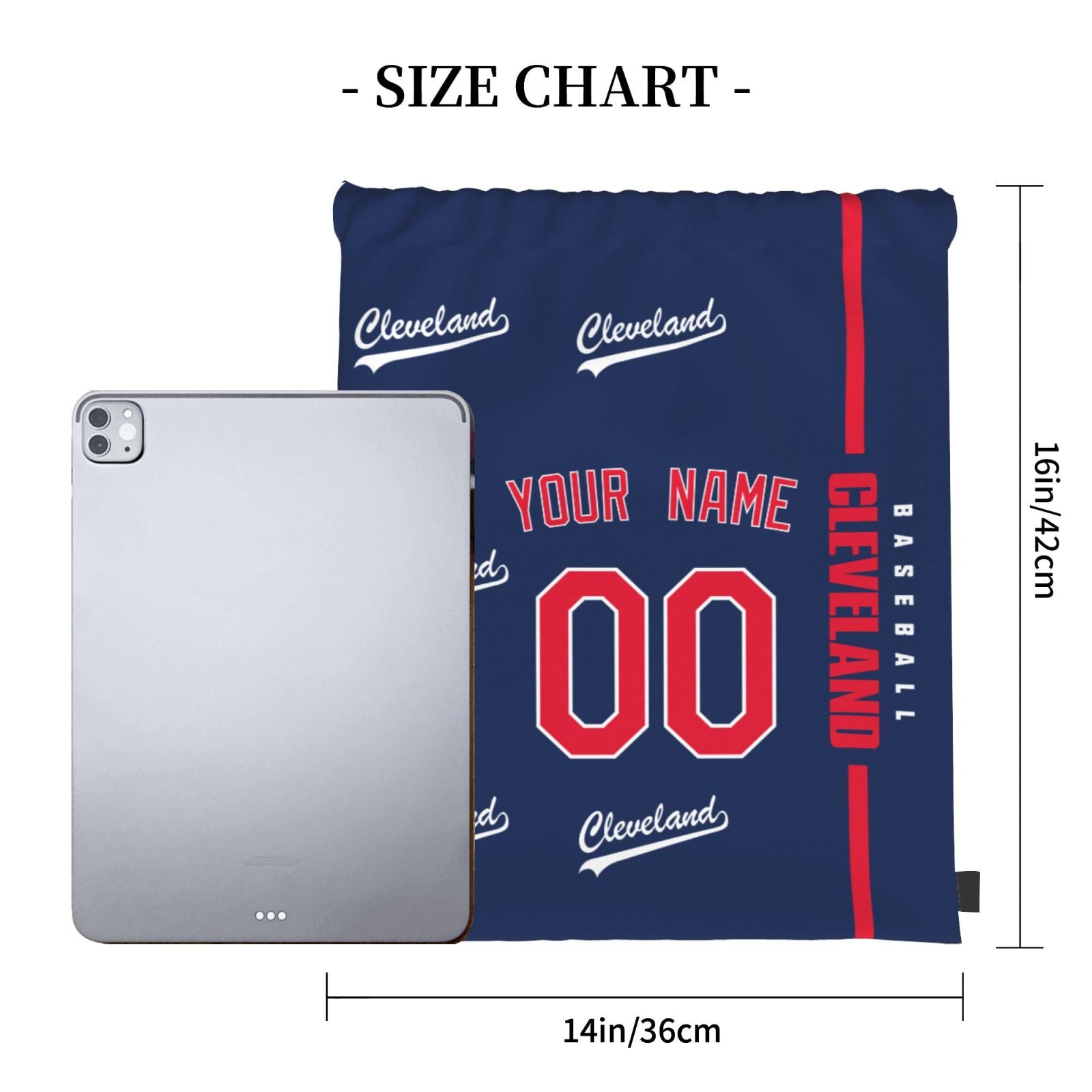 ANTKING Cleveland Drawstring Bags Backpack Custom any Name and Number for Men Women Boy Gifts ANTKING