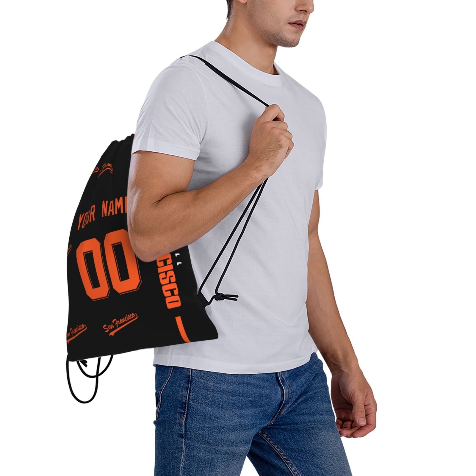 ANTKING San Francisco Drawstring Bags Backpack Custom any Name and Number for Men Women Boy Gifts ANTKING