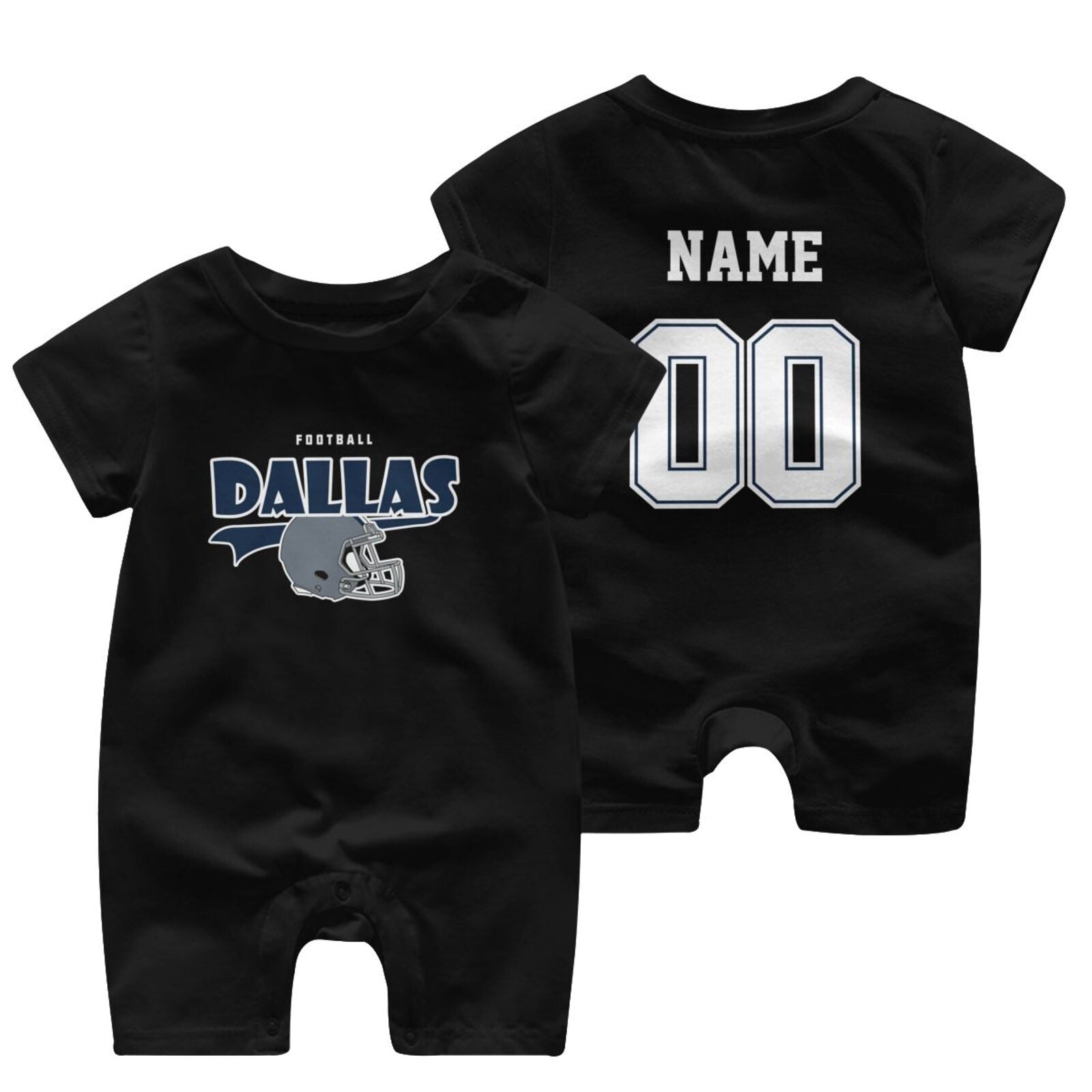 Personalized [Dallas] Baby Onesie - Custom Football Fan Infant Bodysuit - Antking
