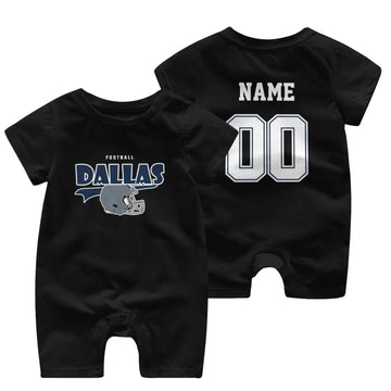 Personalized [Dallas] Baby Onesie - Custom Football Fan Infant Bodysuit - Antking
