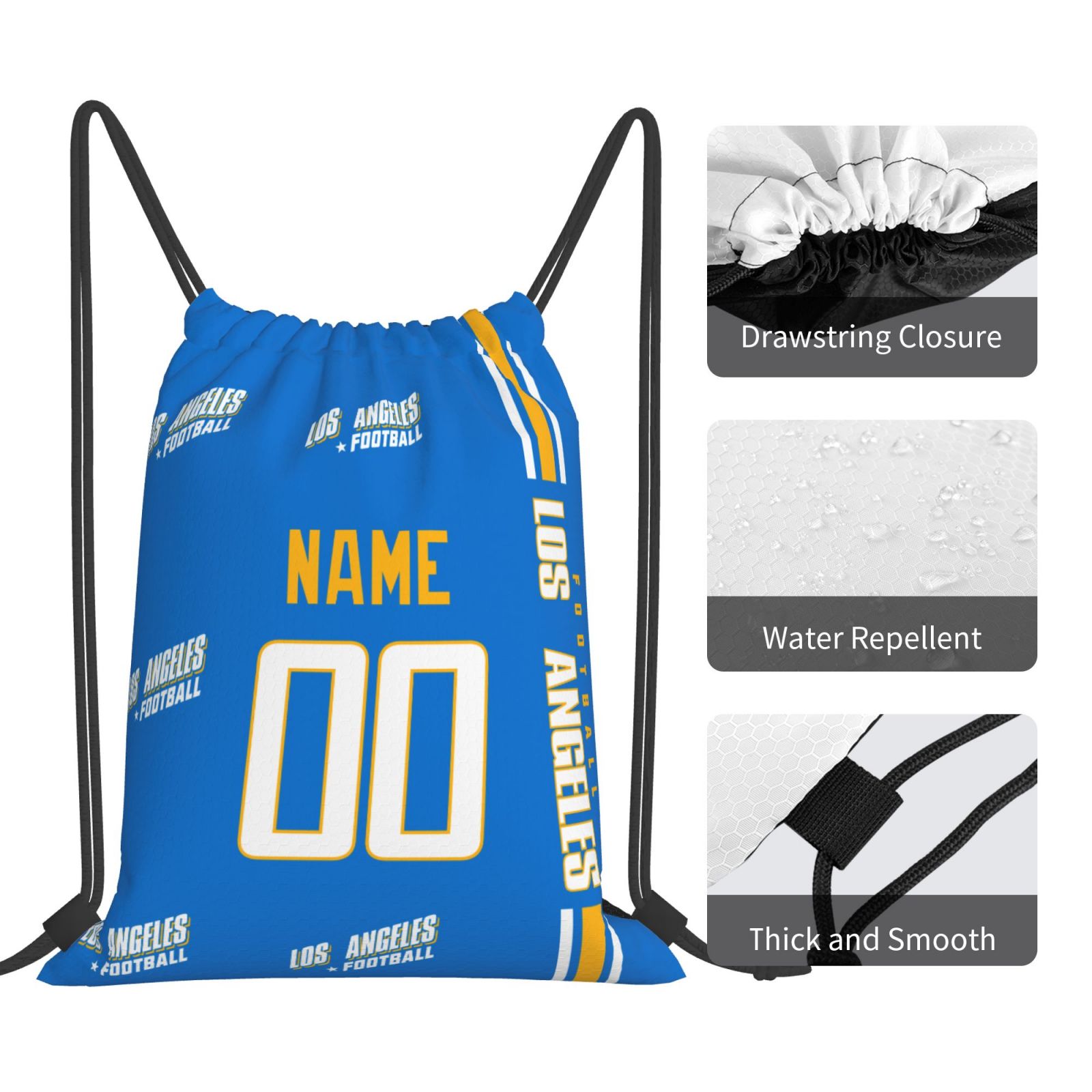 ANTKING Los Angeles Drawstring Bags Custom any Name and Number Backpack for Men Youth Boy Gifts ANTKING
