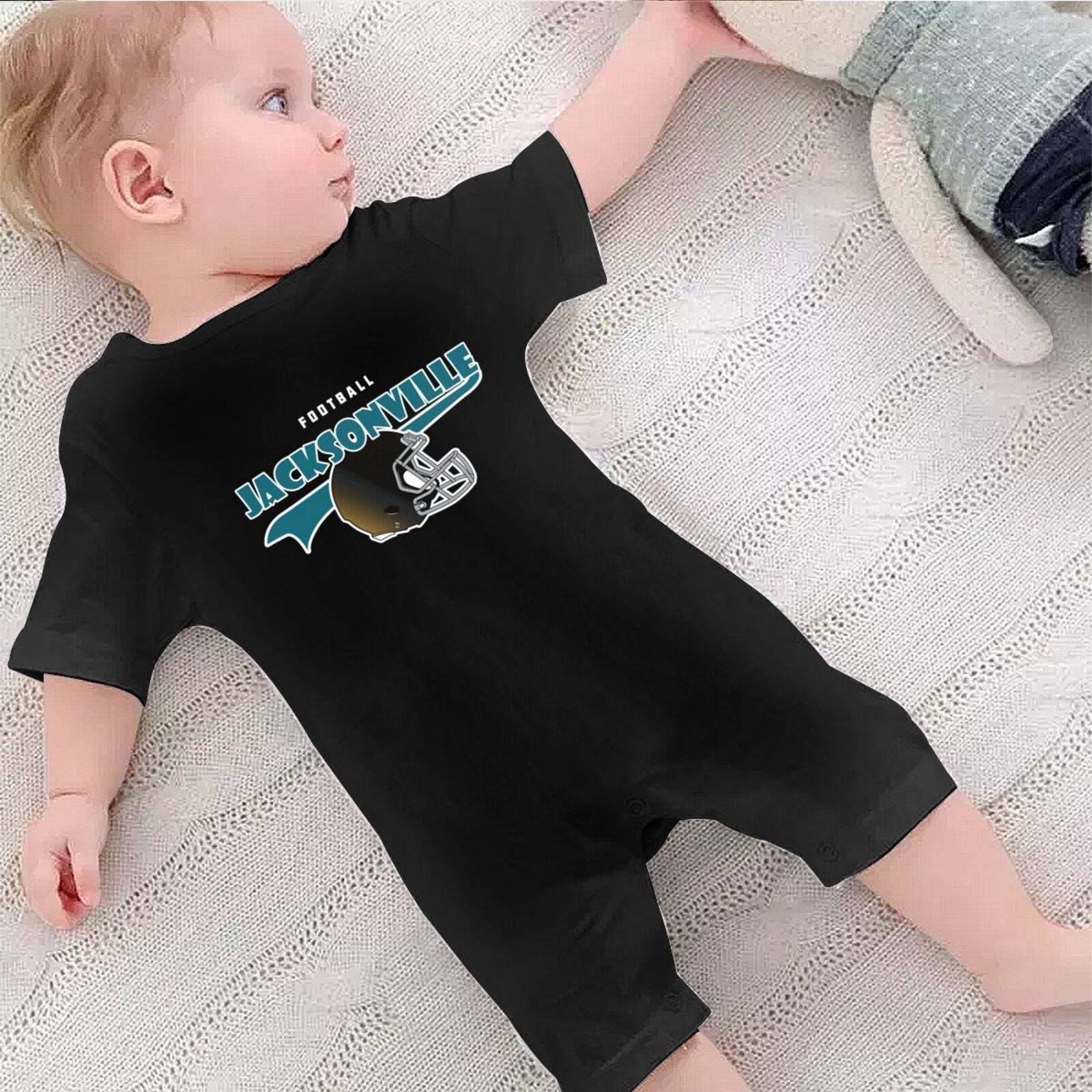 Personalized Jacksonville Baby Football Bodysuit - Custom Name & Number - Antking ANTKING