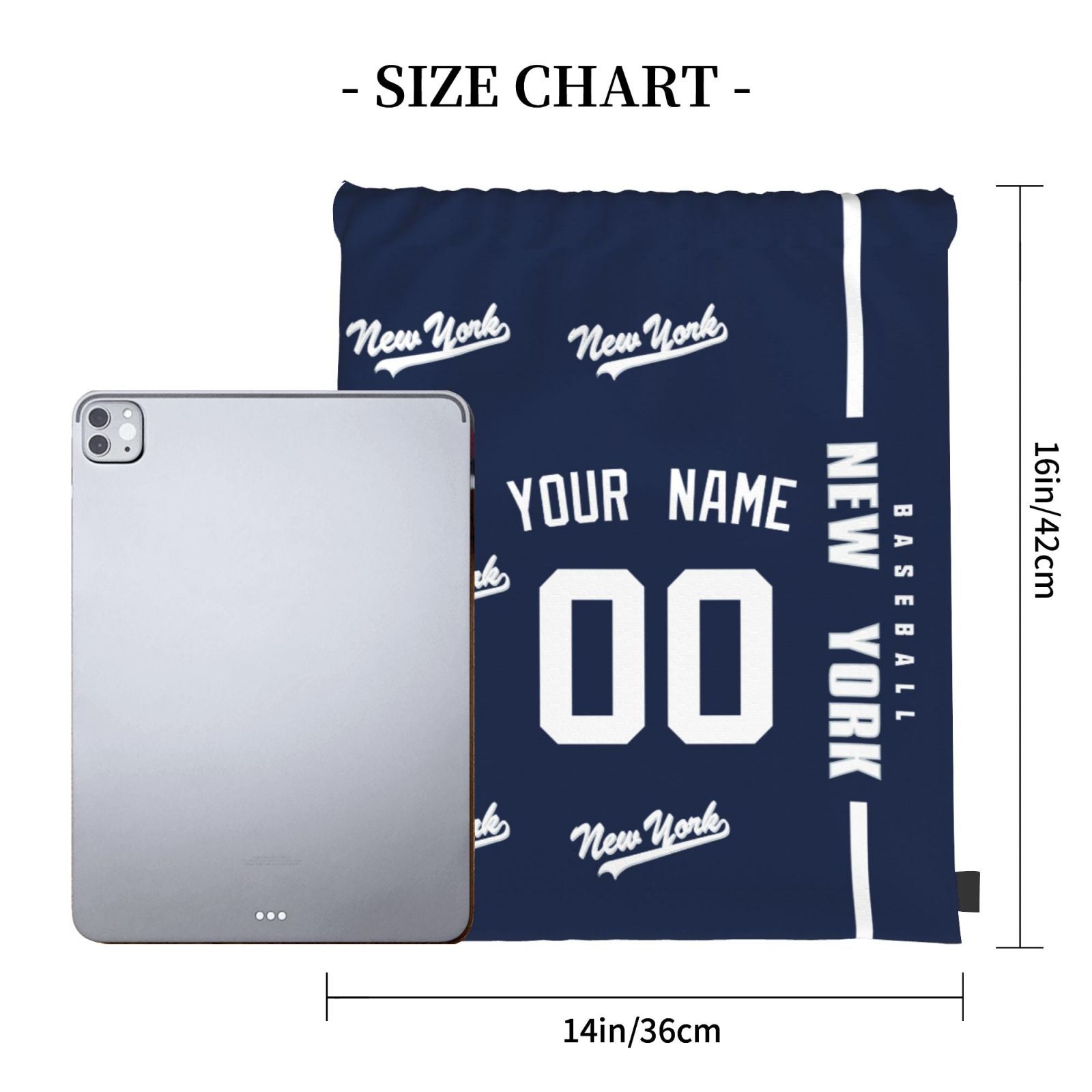 ANTKING New York Drawstring Bags Backpack Custom any Name and Number for Men Women Boy Gifts ANTKING