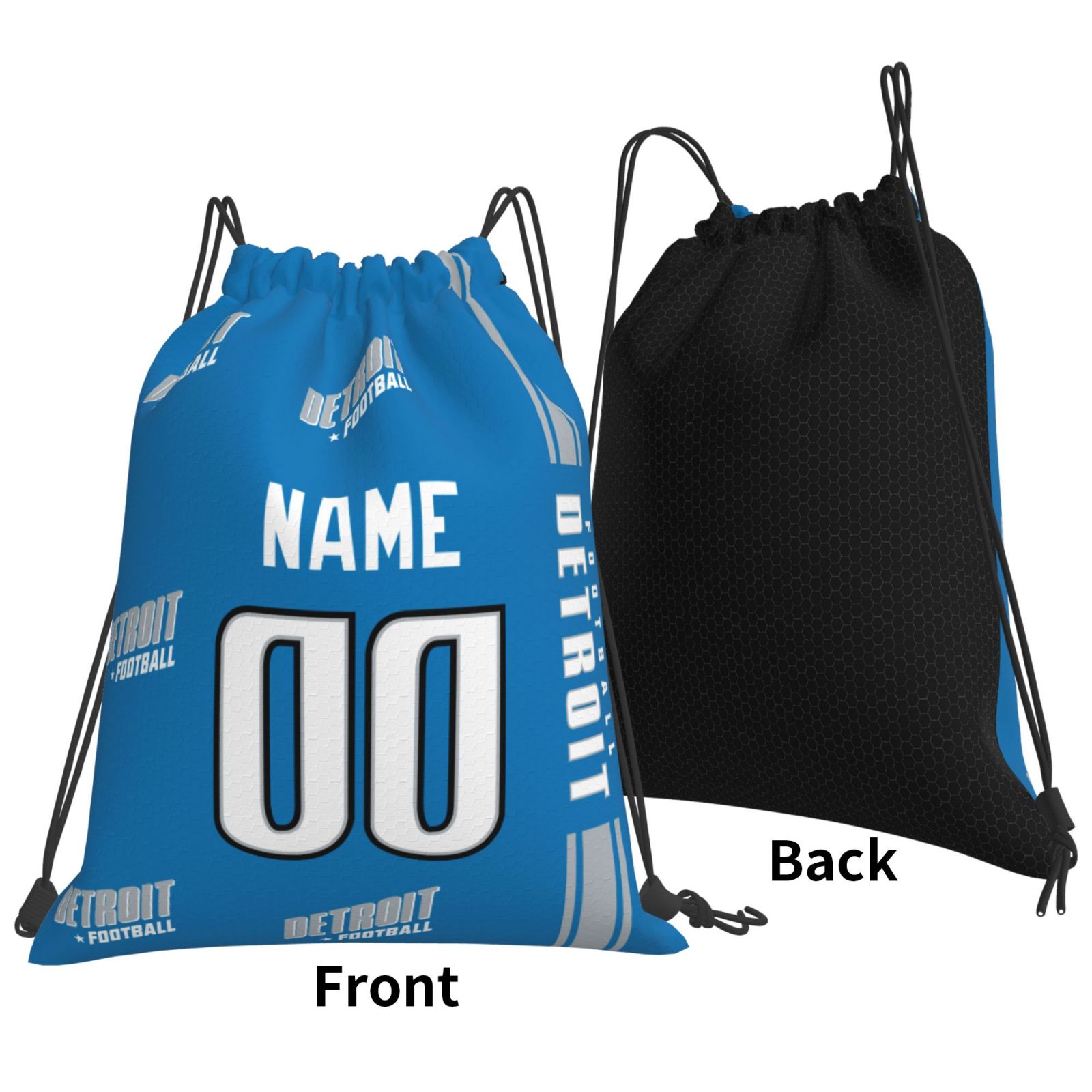 ANTKING Detroit Drawstring Bags Custom any Name and Number Backpack for Men Youth Boy Gifts ANTKING