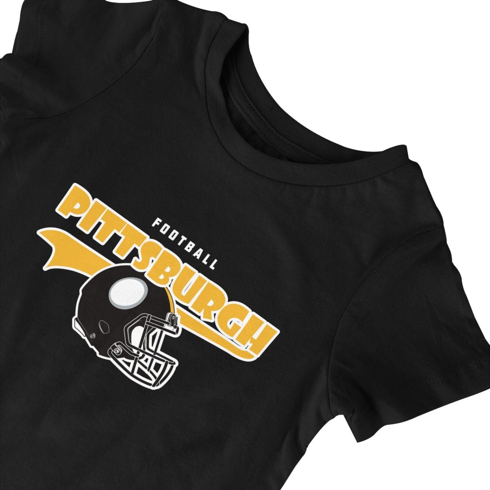 Personalized Pittsburgh Baby Football Bodysuit - Custom Name & Number - Antking ANTKING