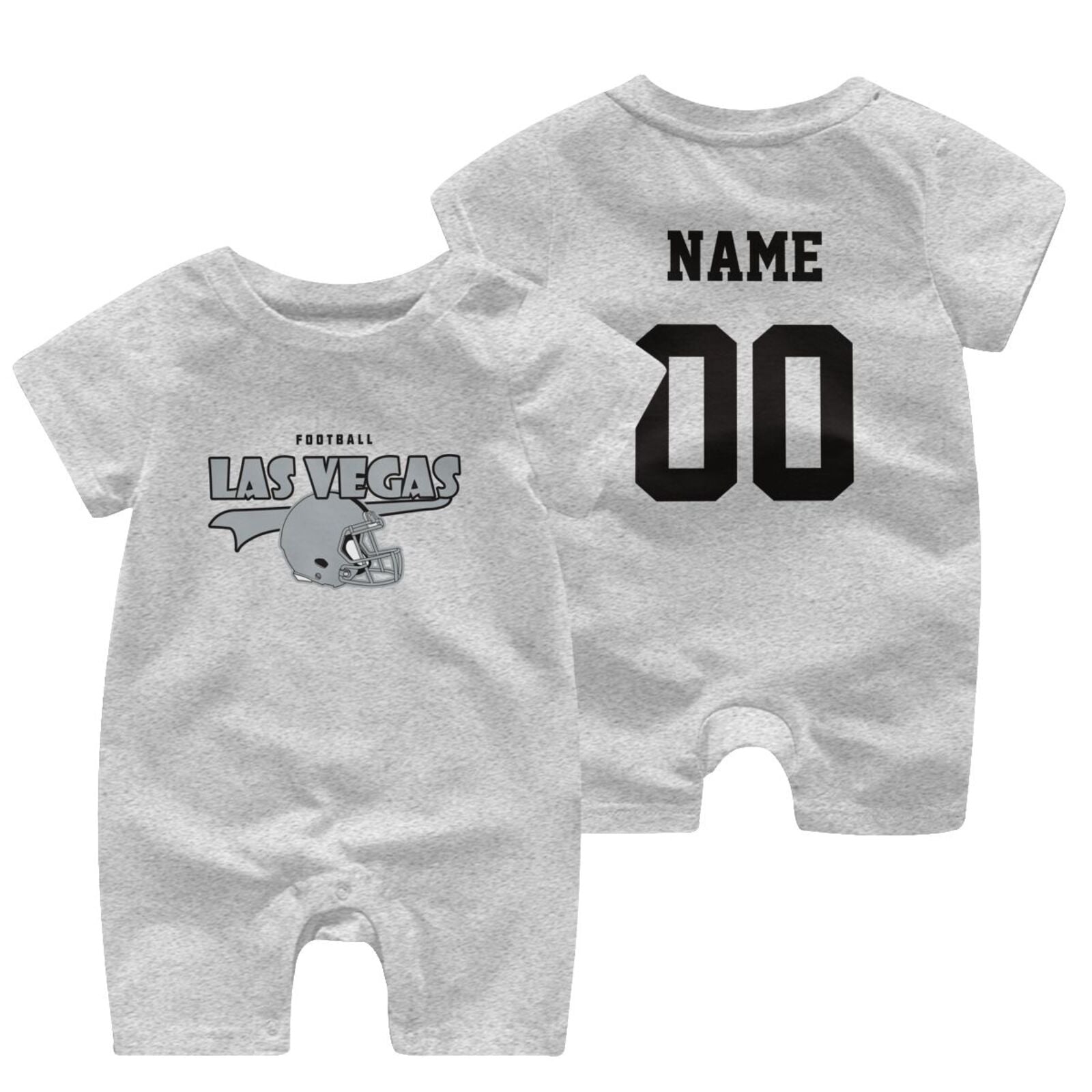 Personalized Las Vegas Baby Football Bodysuit - Custom Name & Number - Antking ANTKING