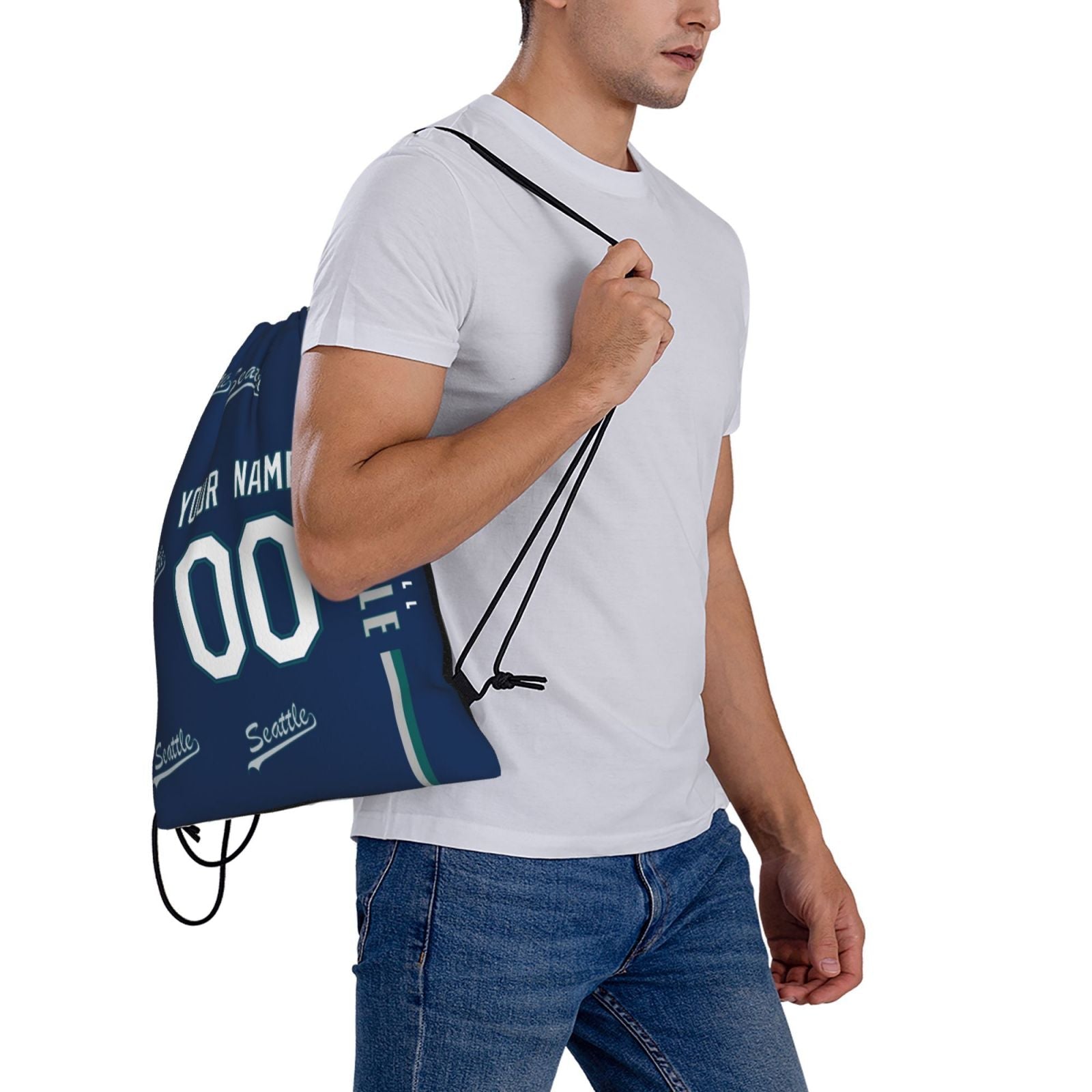 ANTKING Seattle Drawstring Bags Backpack Custom any Name and Number for Men Women Boy Gifts ANTKING