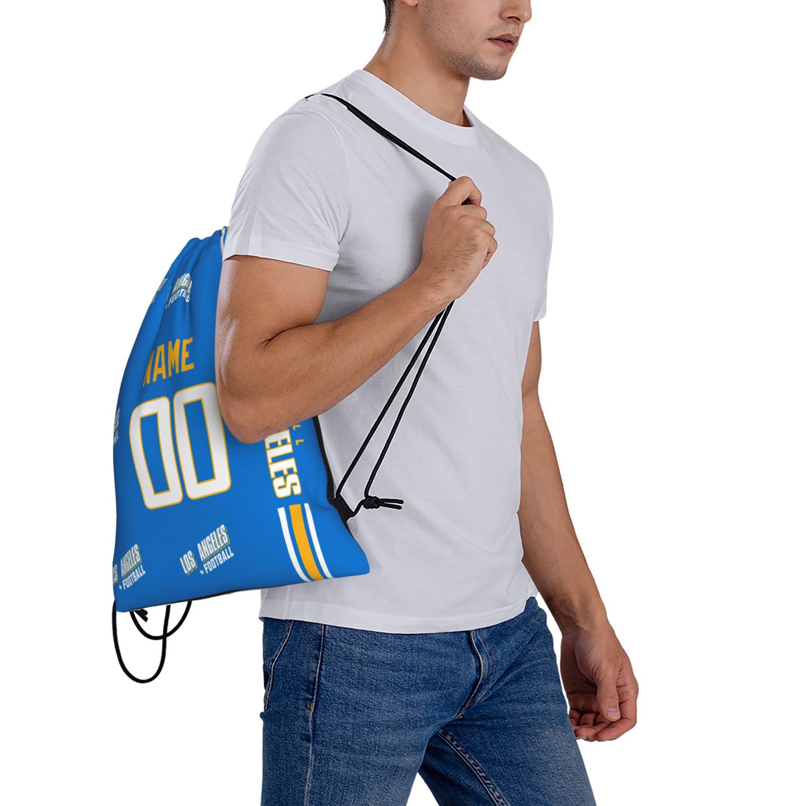 ANTKING Los Angeles Drawstring Bags Custom any Name and Number Backpack for Men Youth Boy Gifts ANTKING