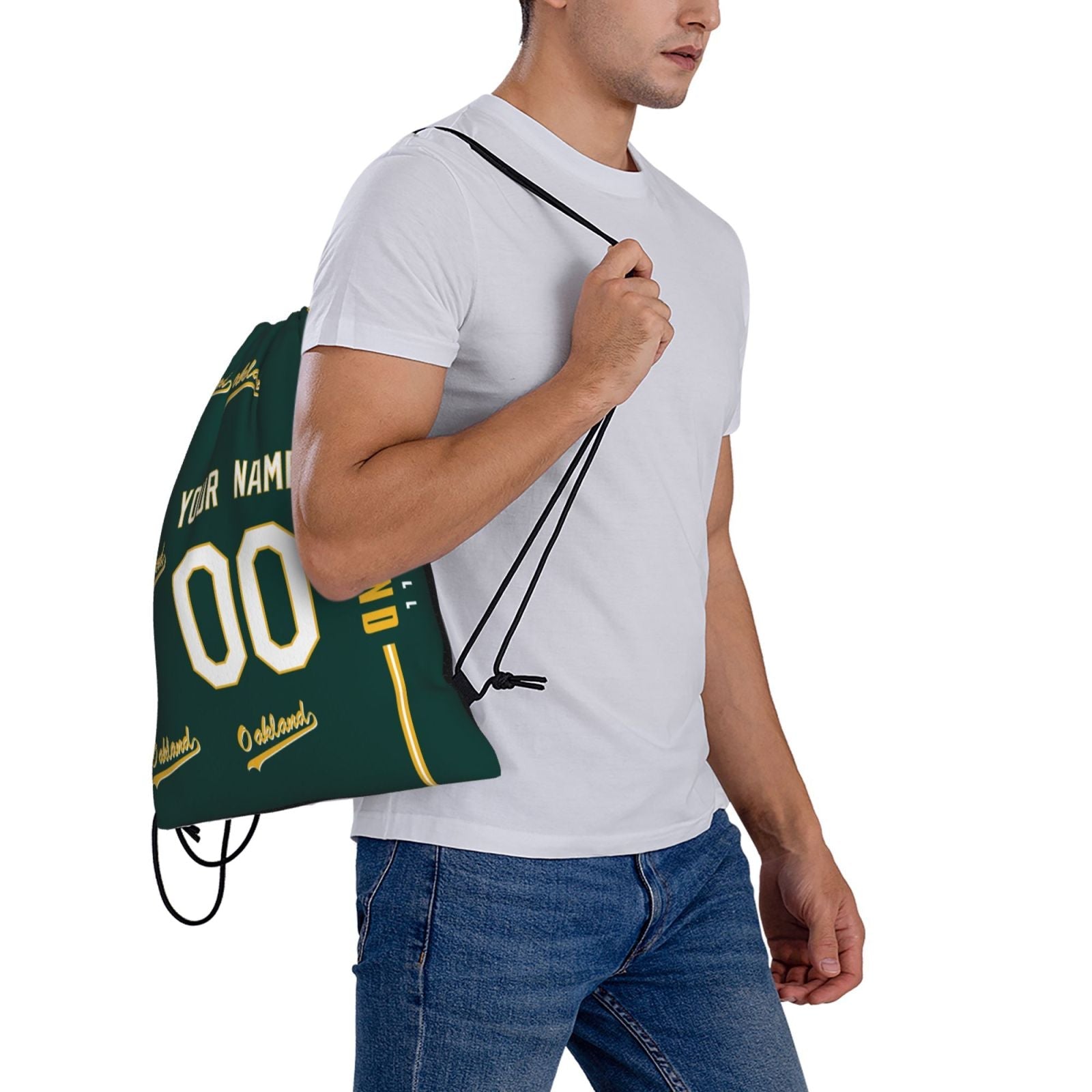 ANTKING Oakland Drawstring Bags Backpack Custom any Name and Number for Men Women Boy Gifts ANTKING