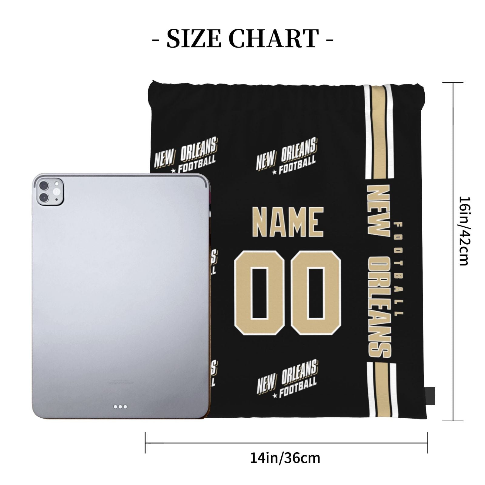 ANTKING New Orleans Drawstring Bags Custom any Name and Number Backpack for Men Youth Boy Gifts ANTKING