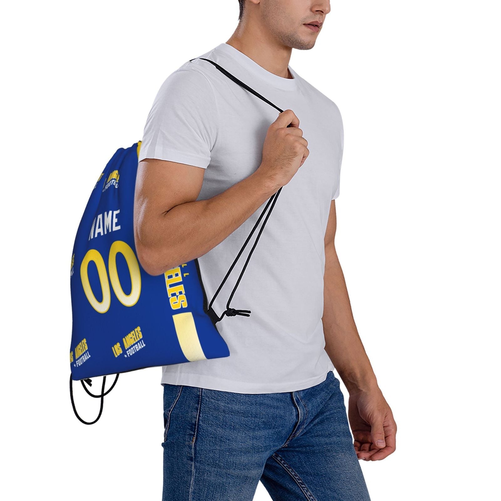 ANTKING Los Angeles Drawstring Bags Custom any Name and Number Backpack for Men Youth Boy Gifts ANTKING