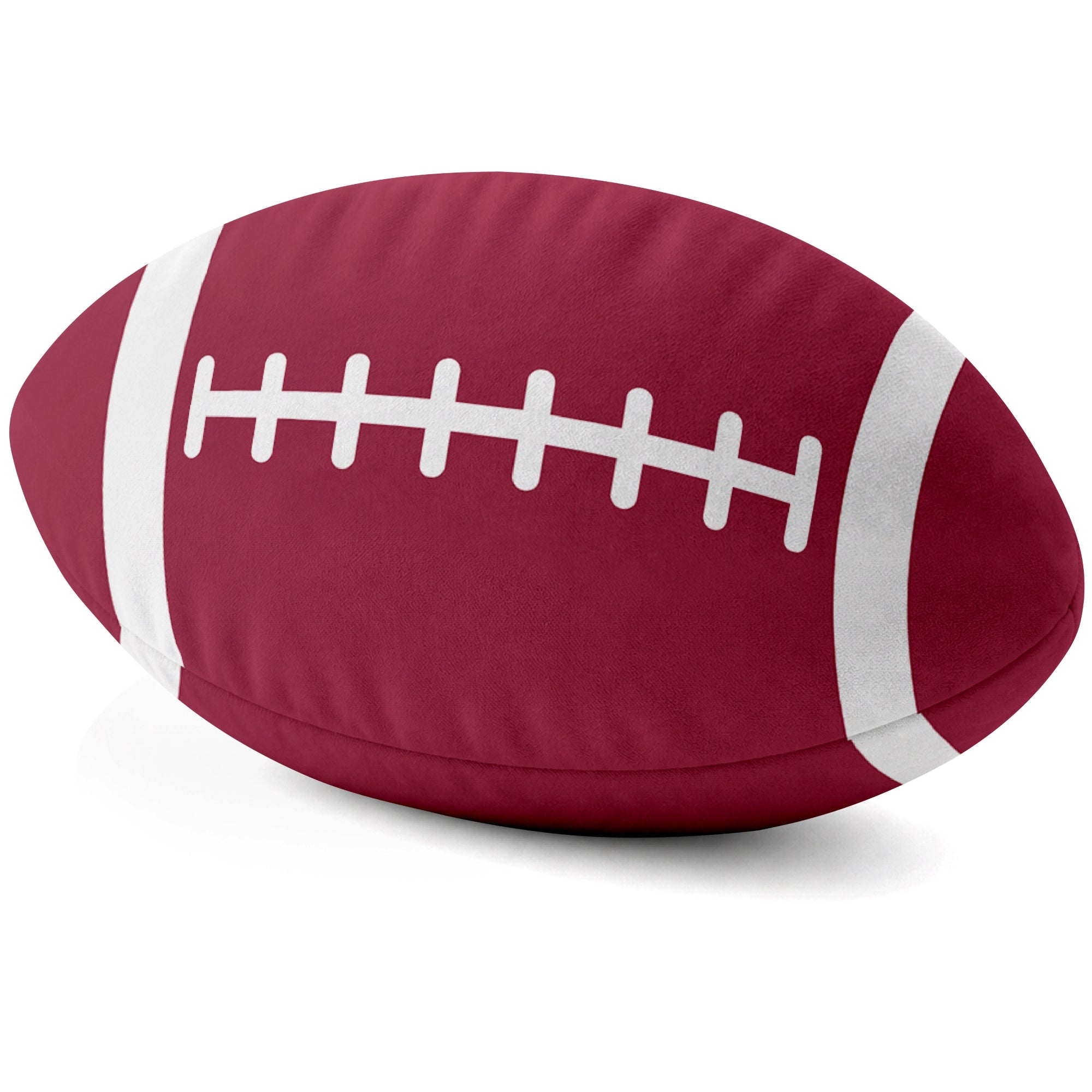 Arizona Red football shaped pillow lace detail side view