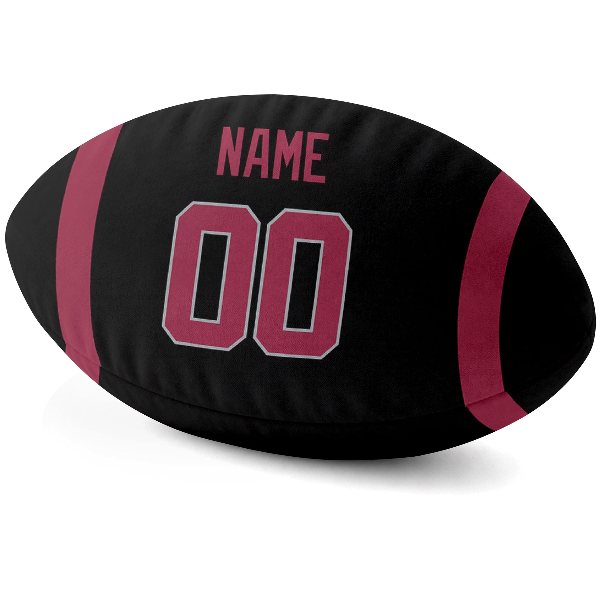 Arizona Black personalized football pillow custom name and jersey number side view