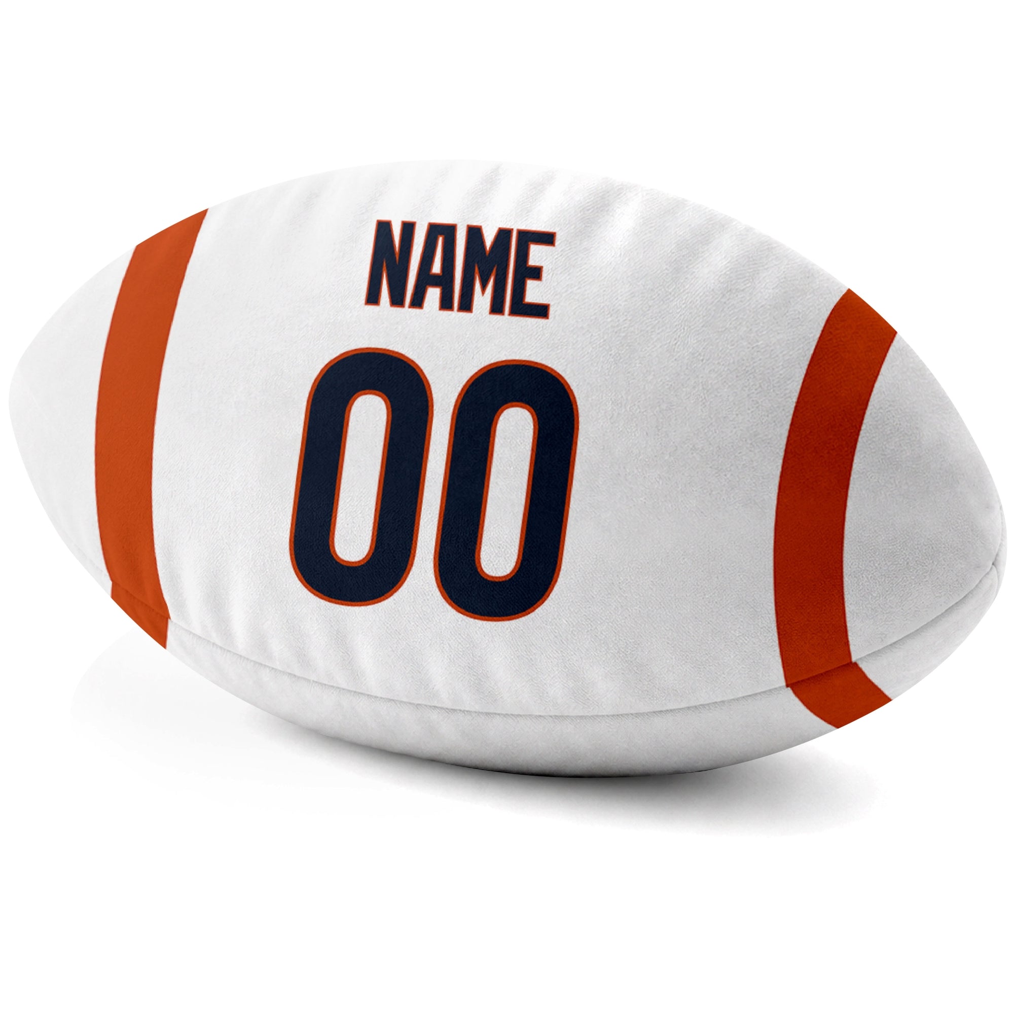 Chicago White personalized football pillow custom name and jersey number side view