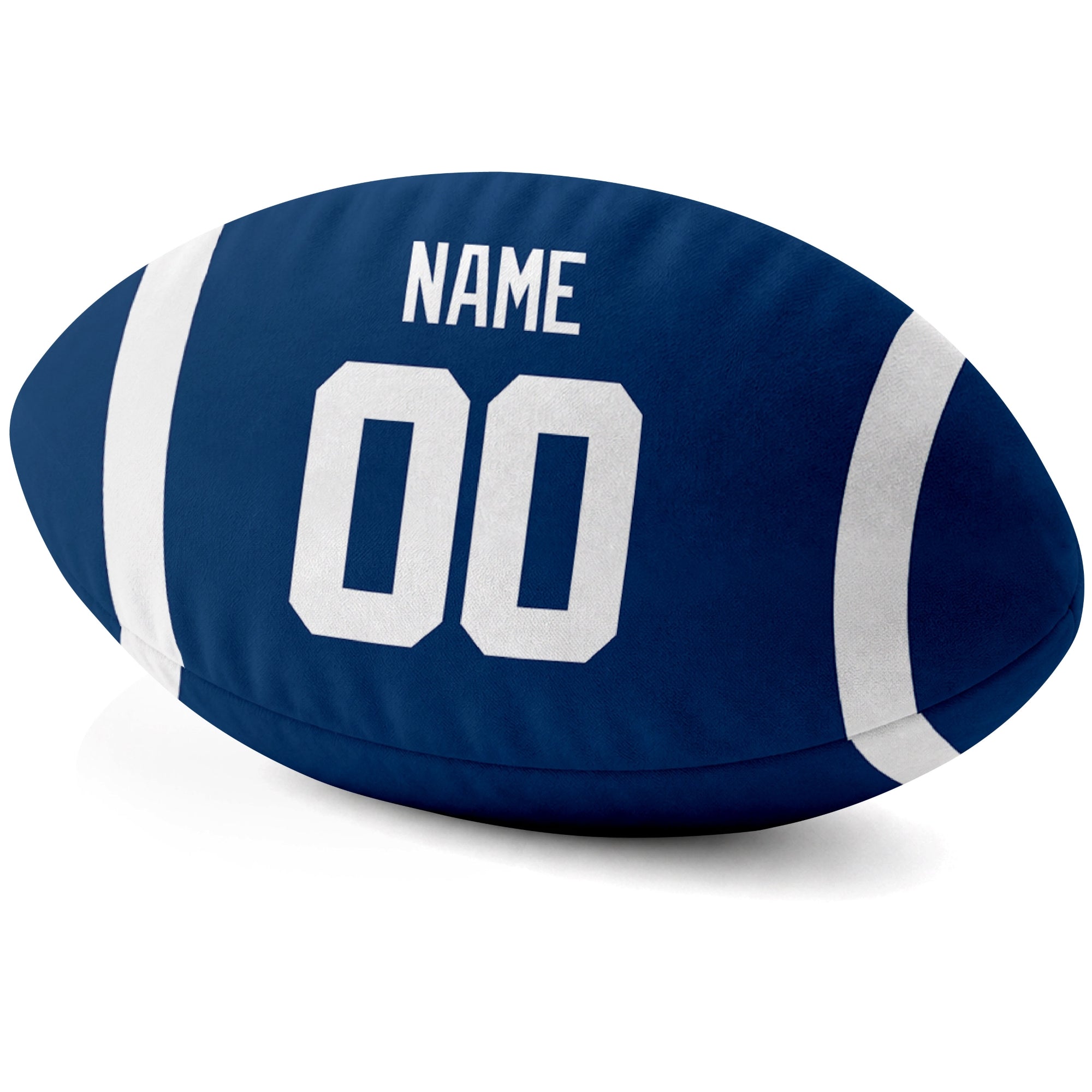 Indianapolis Royal personalized football pillow custom name and jersey number side view