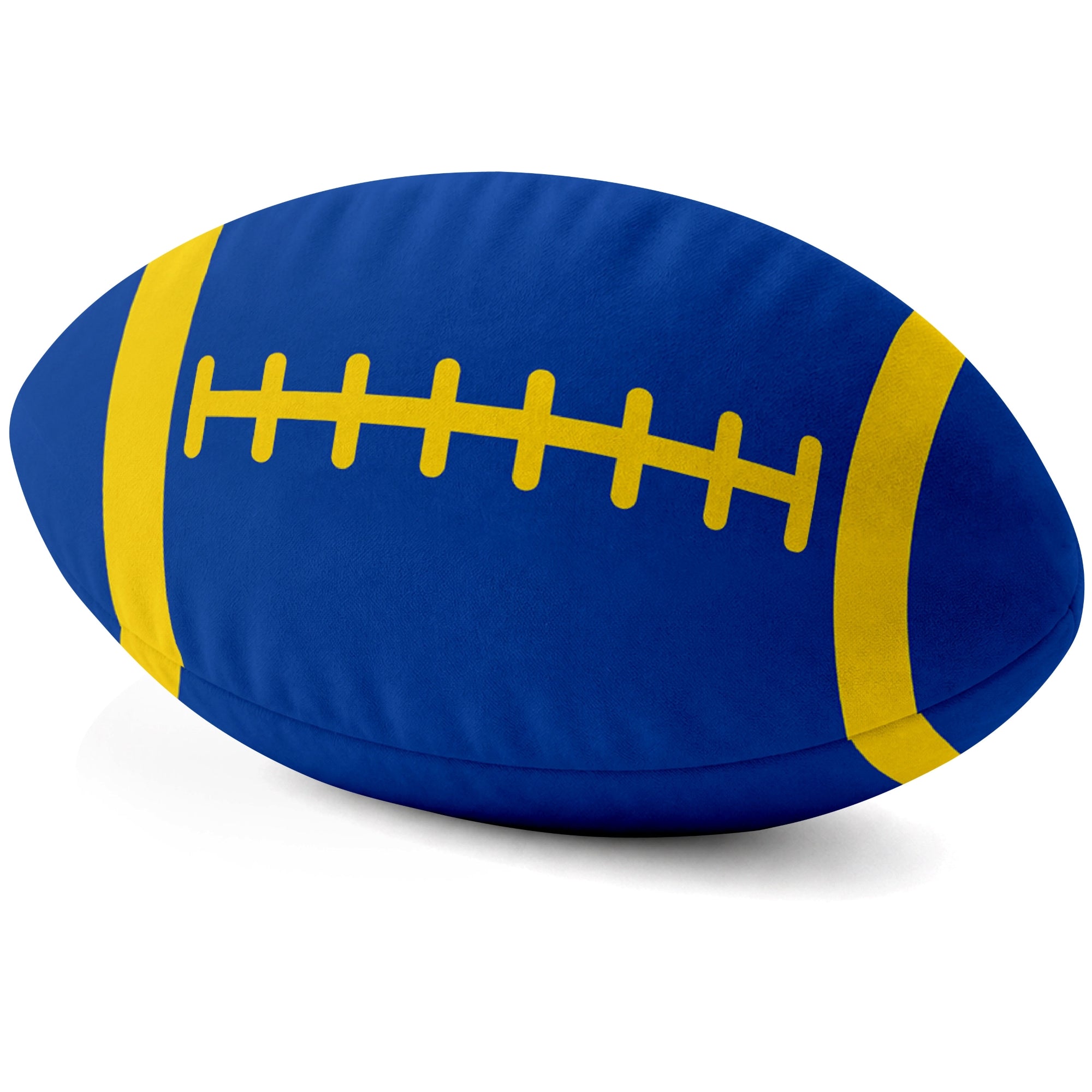Los Angeles Royal Royal football shaped pillow lace detail side view