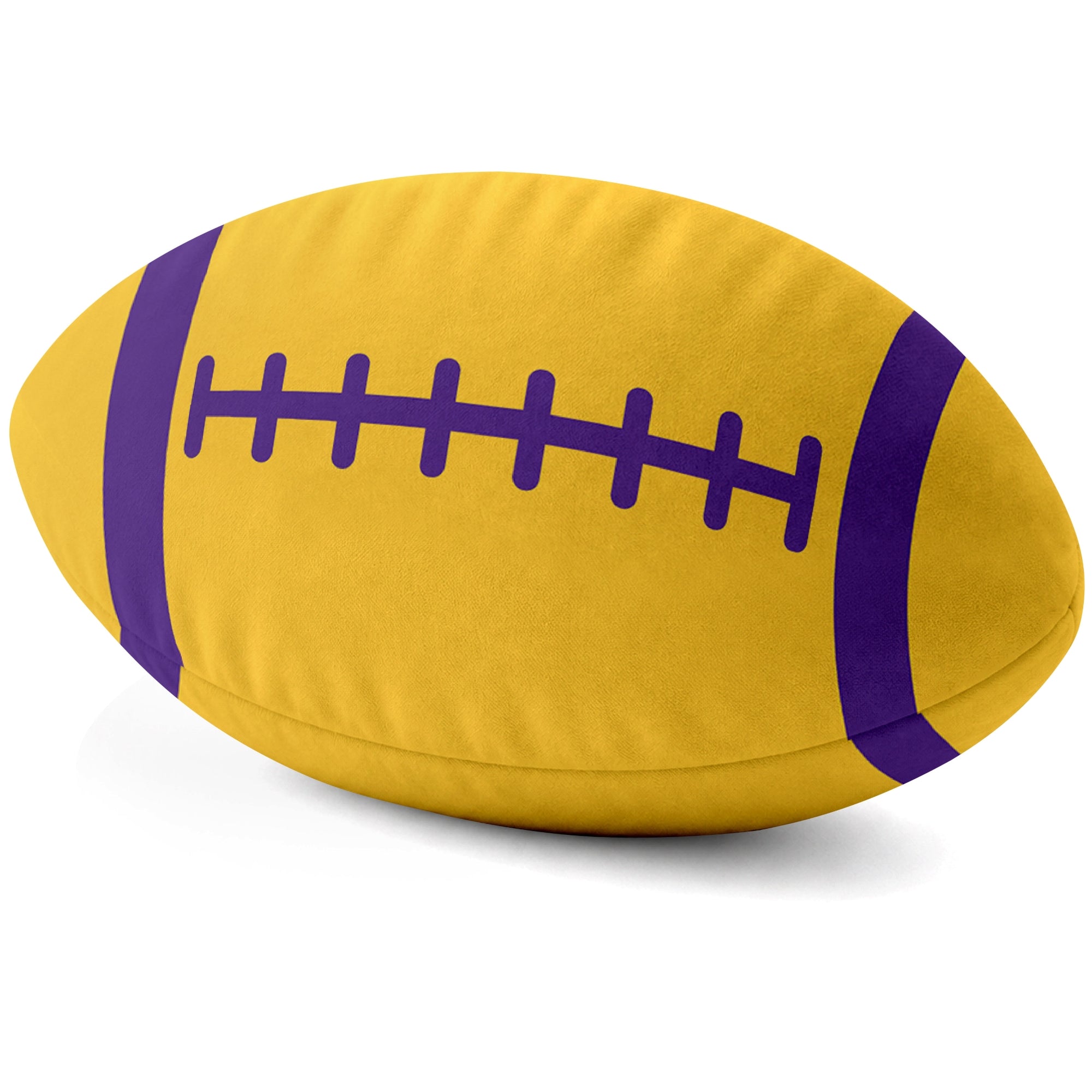 Minnesota Gold football shaped pillow lace detail side view