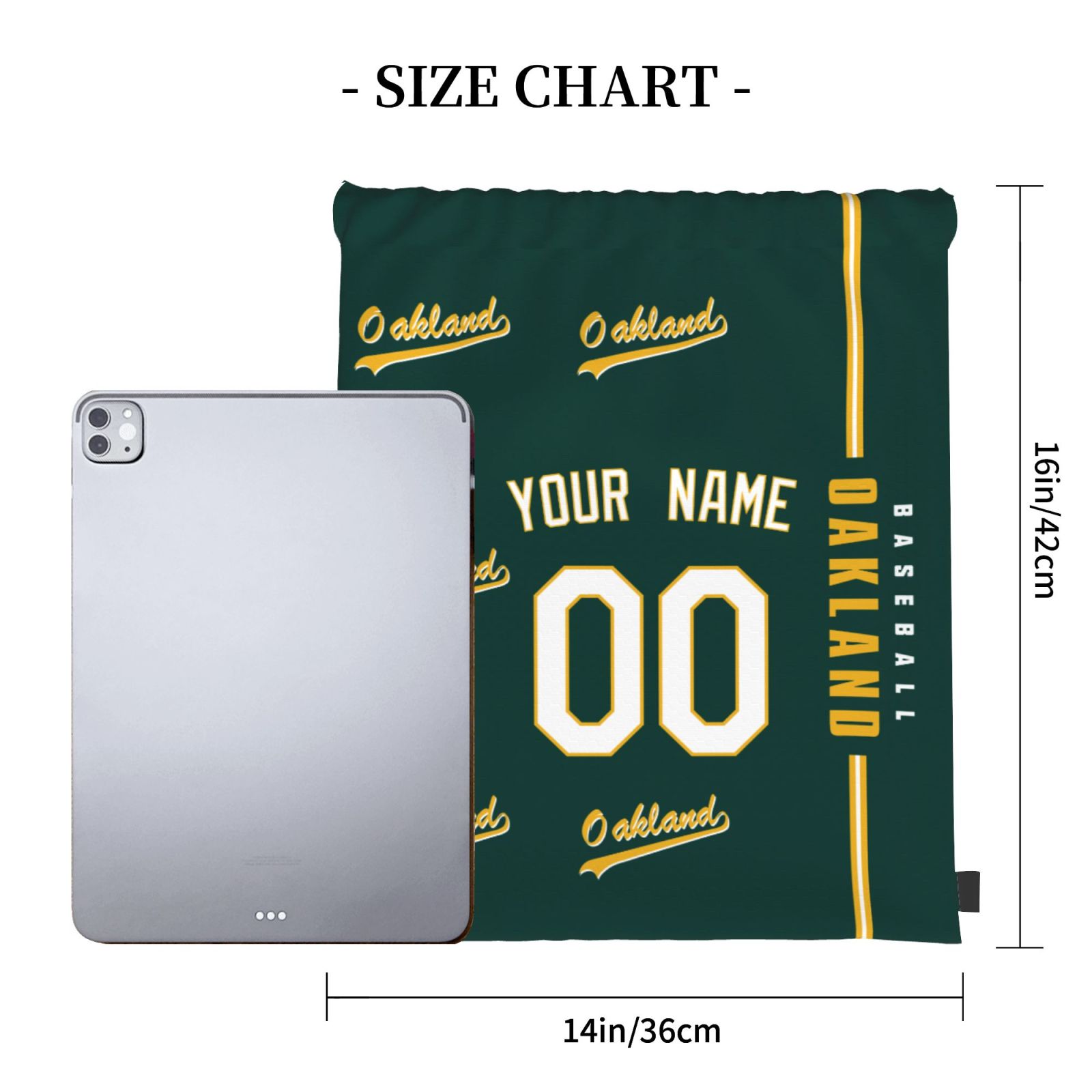 ANTKING Oakland Drawstring Bags Backpack Custom any Name and Number for Men Women Boy Gifts ANTKING