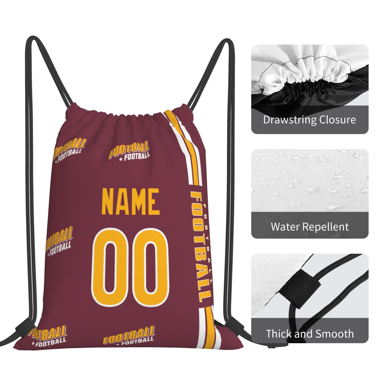 ANTKING W Drawstring Bags Custom any Name and Number Backpack for Men Youth Boy Gifts ANTKING