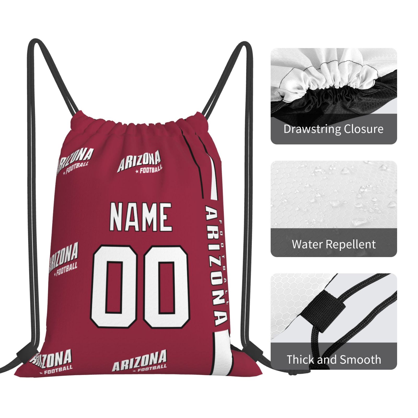 ANTKING Arizona Drawstring Bags Custom any Name and Number Backpack for Men Youth Boy Gifts ANTKING