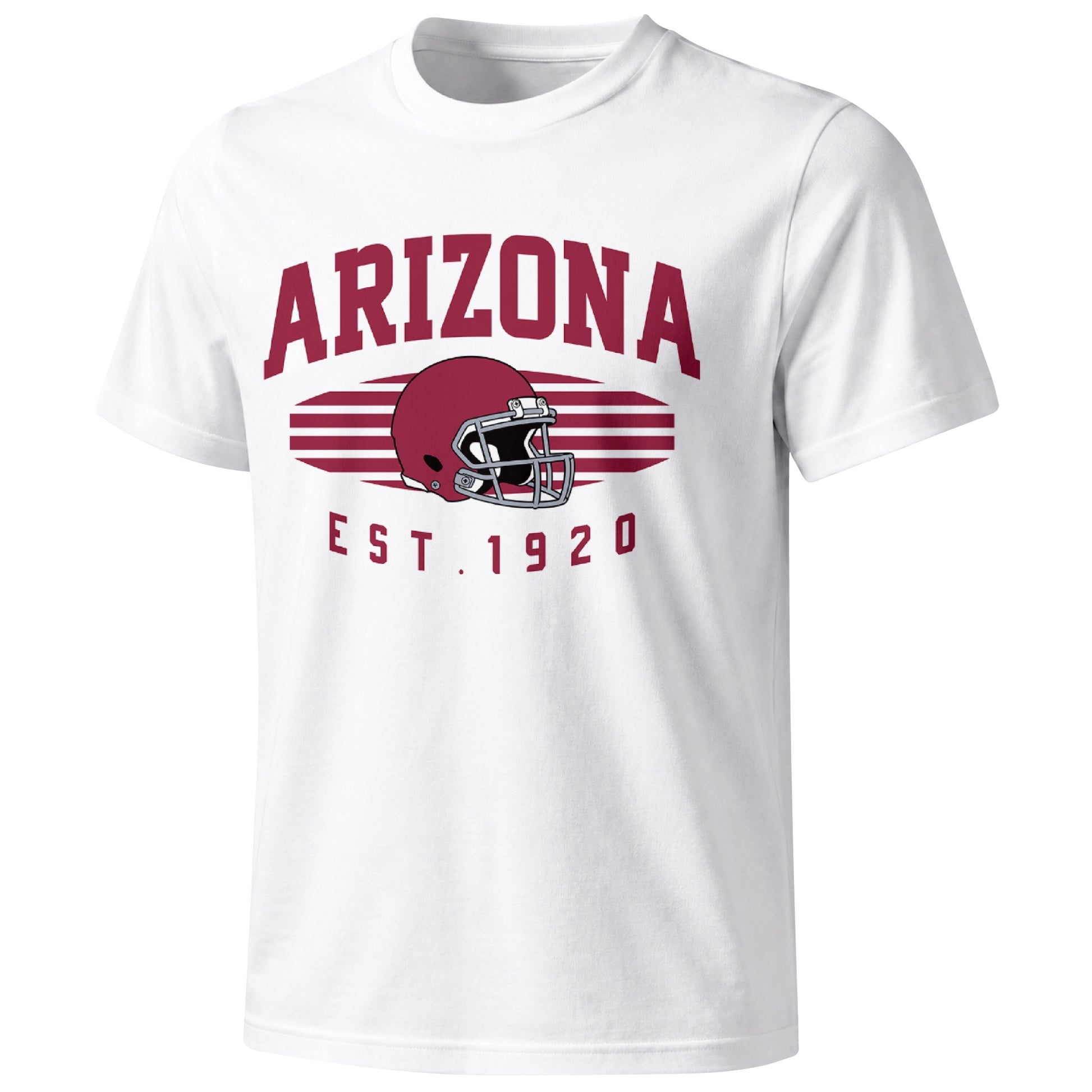 Arizona football T shirt in White showing the front city and football design