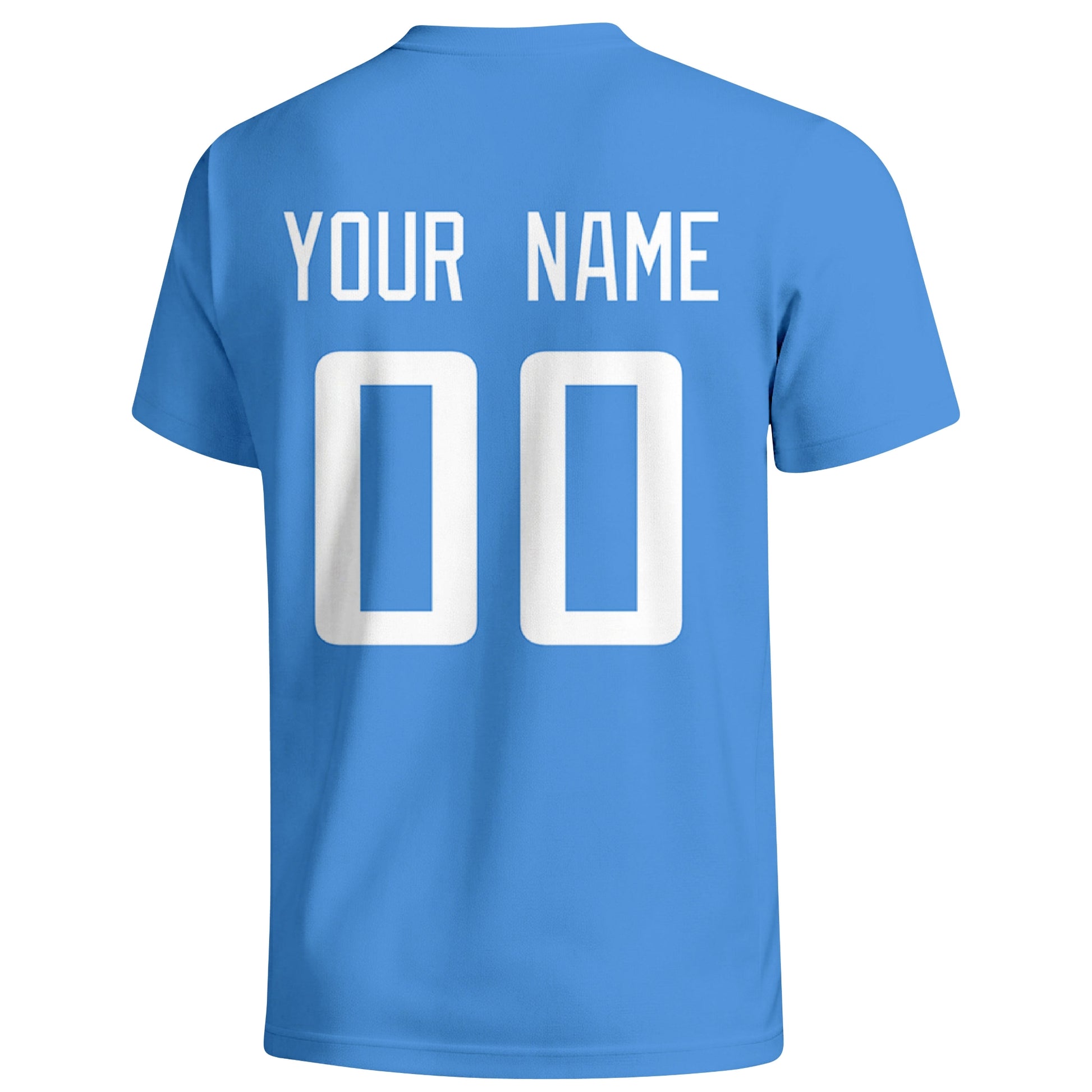 Tennessee personalized football T shirt in Navy showing the back custom name and number
