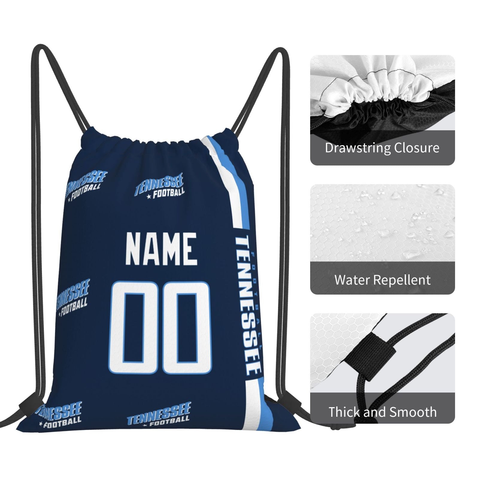 ANTKING Tennessee Drawstring Bags Custom any Name and Number Backpack for Men Youth Boy Gifts ANTKING