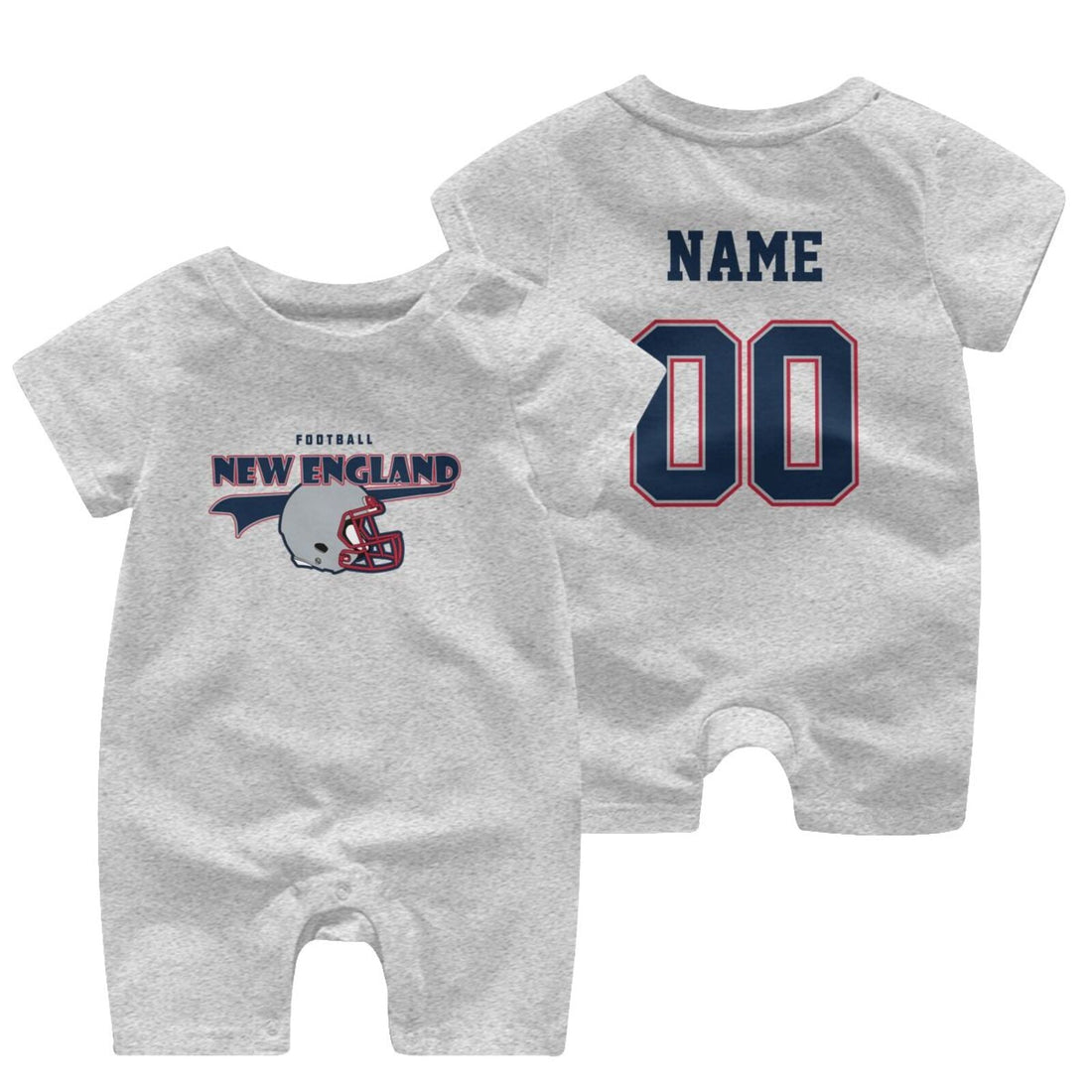 Personalized [New England] Baby Onesie - Custom Football Fan Infant Bodysuit - Antking
