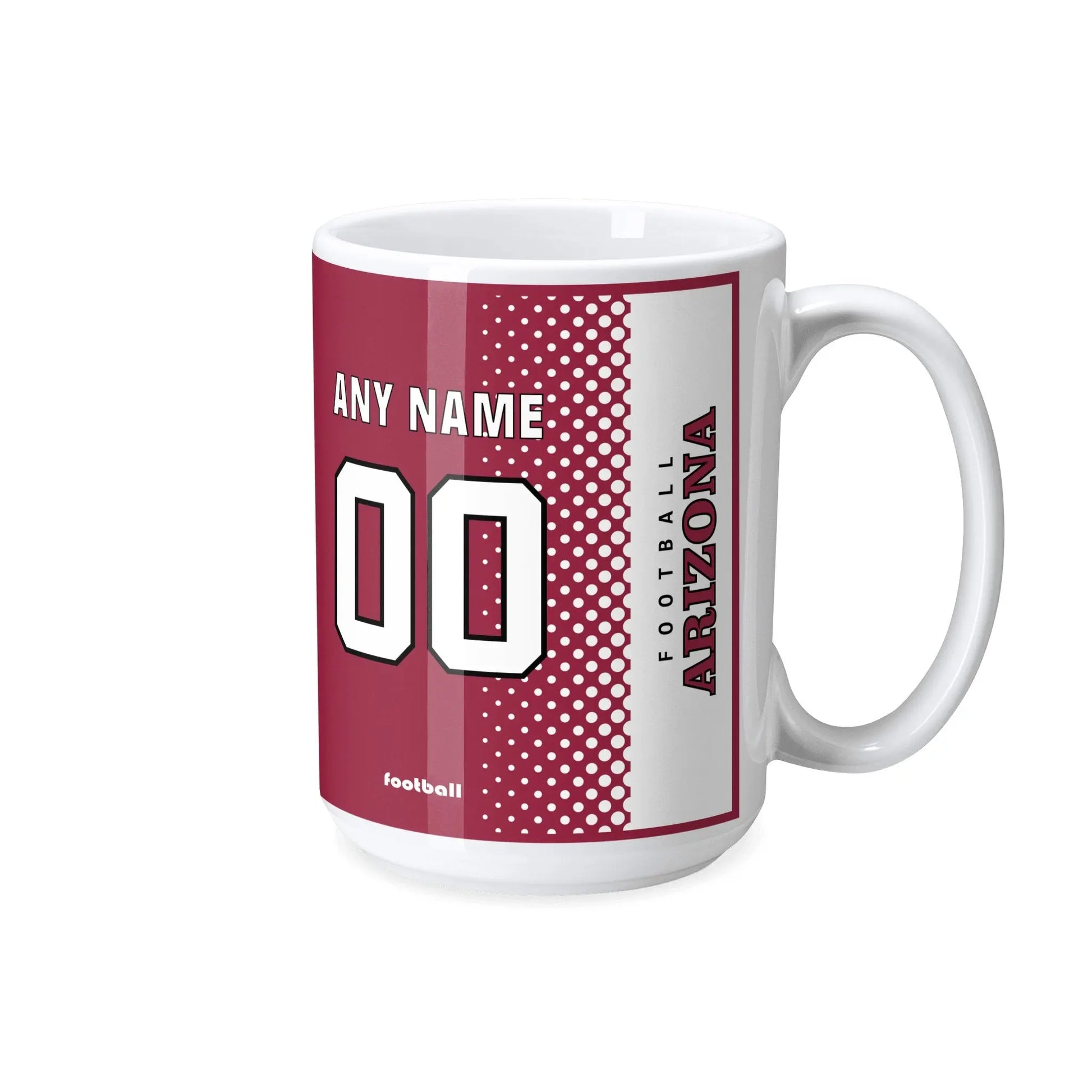 Personalized Arizona Football Mug - Custom Name & Number - Antking ANTKING