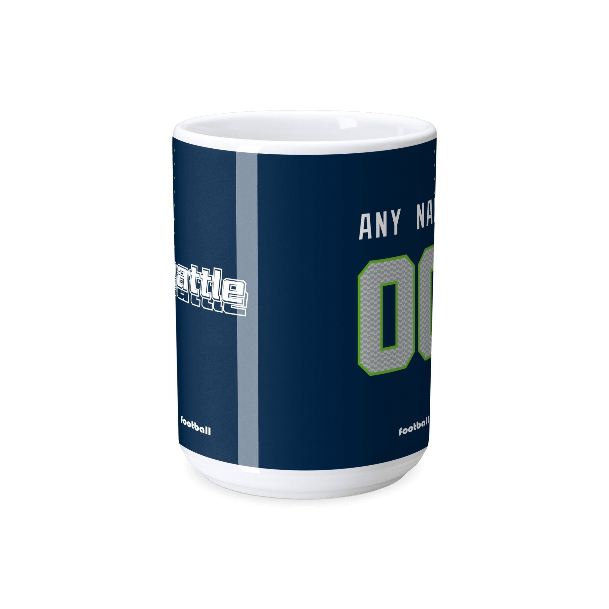 Personalized Seattlea Football Mug - Custom Name & Number - Antking ANTKING