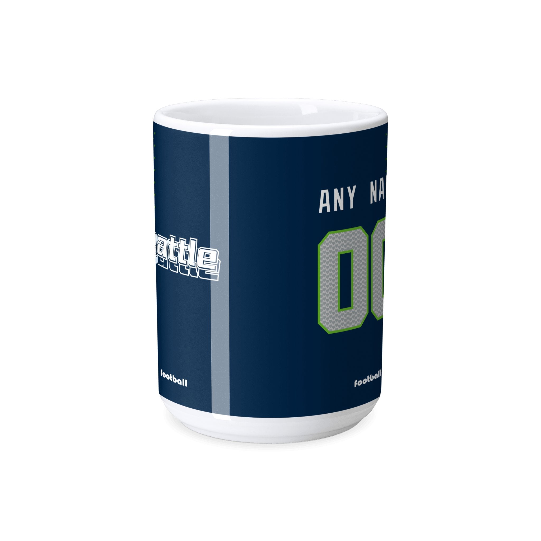 Personalized Seattlea Football Mug - Custom Name & Number - Antking ANTKING