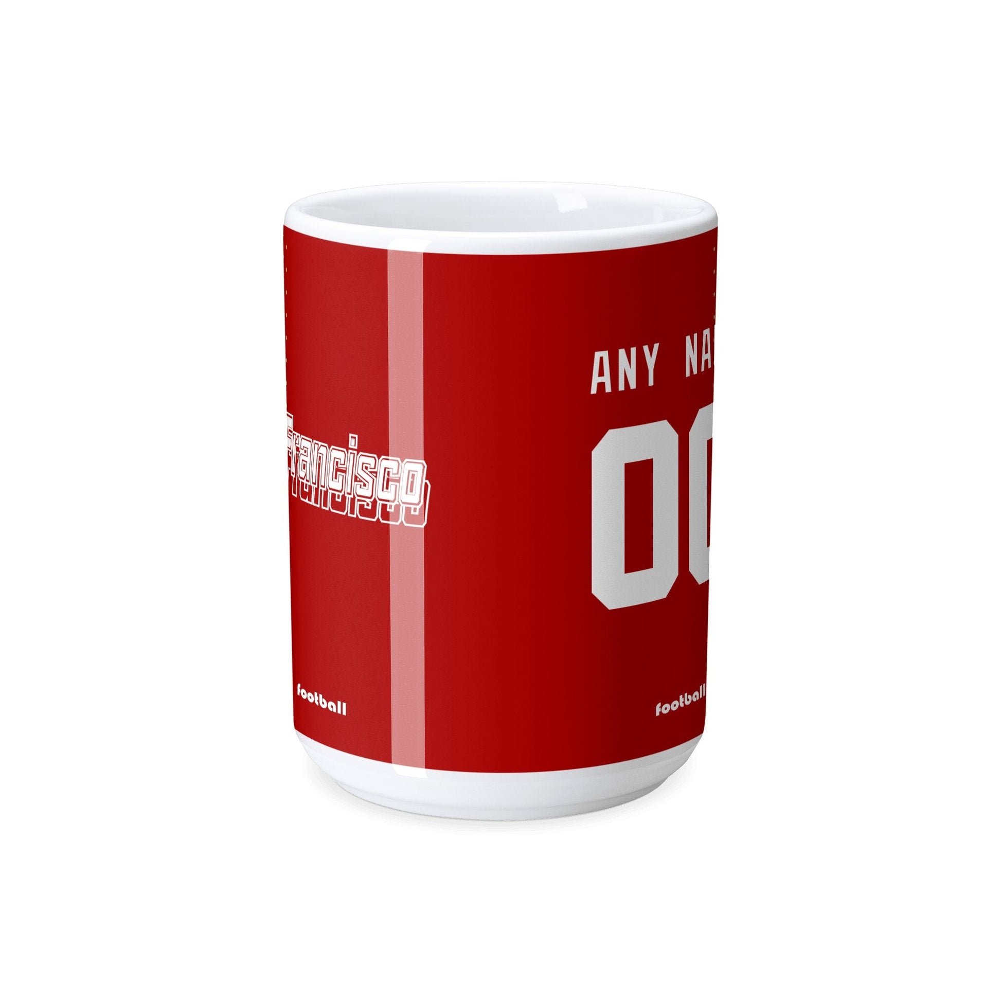 Personalized San Francisco Football Mug - Custom Name & Number - Antking ANTKING
