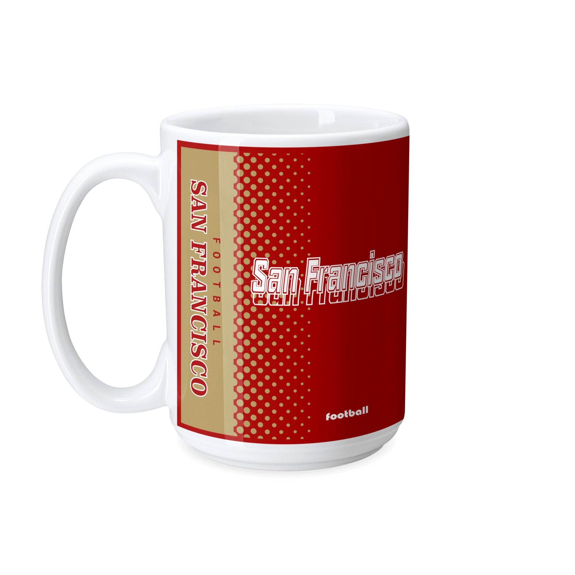 Personalized San Francisco Football Mug - Custom Name & Number - Antking ANTKING
