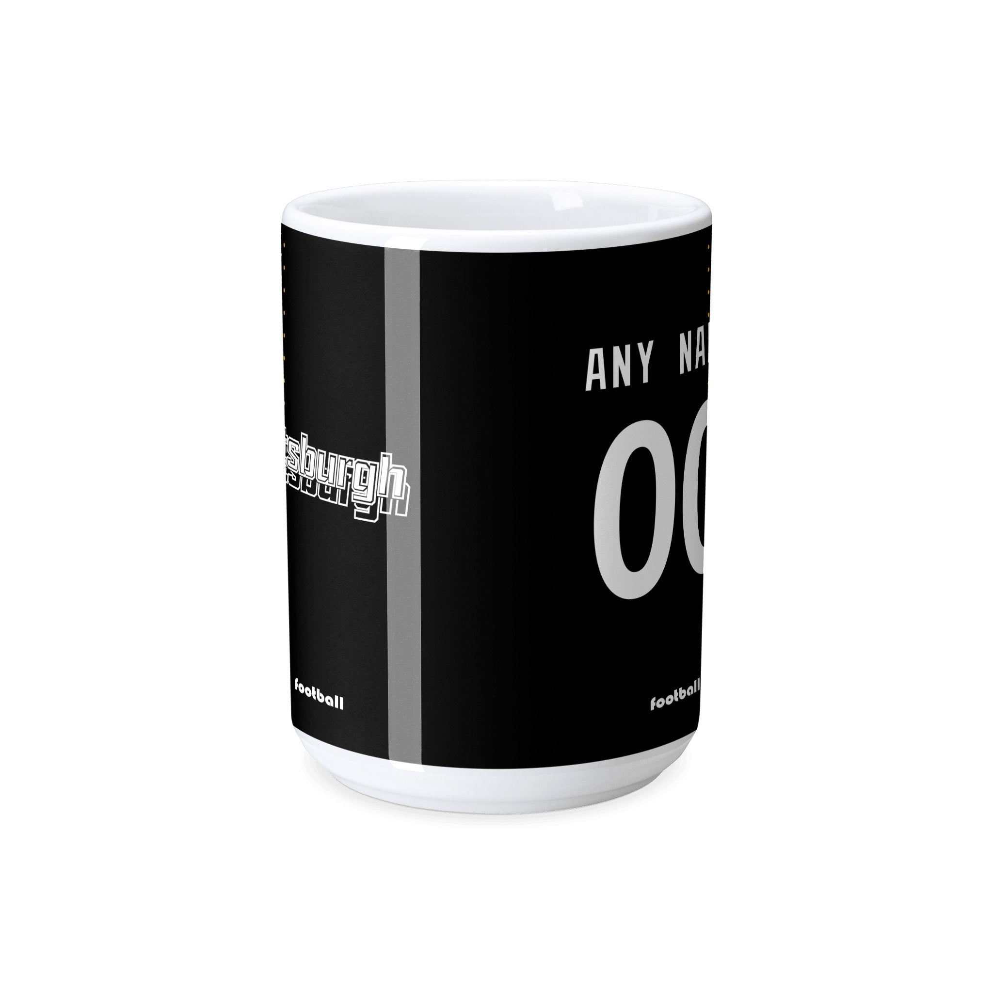 Personalized Pittsburgh Football Mug - Custom Name & Number - Antking ANTKING