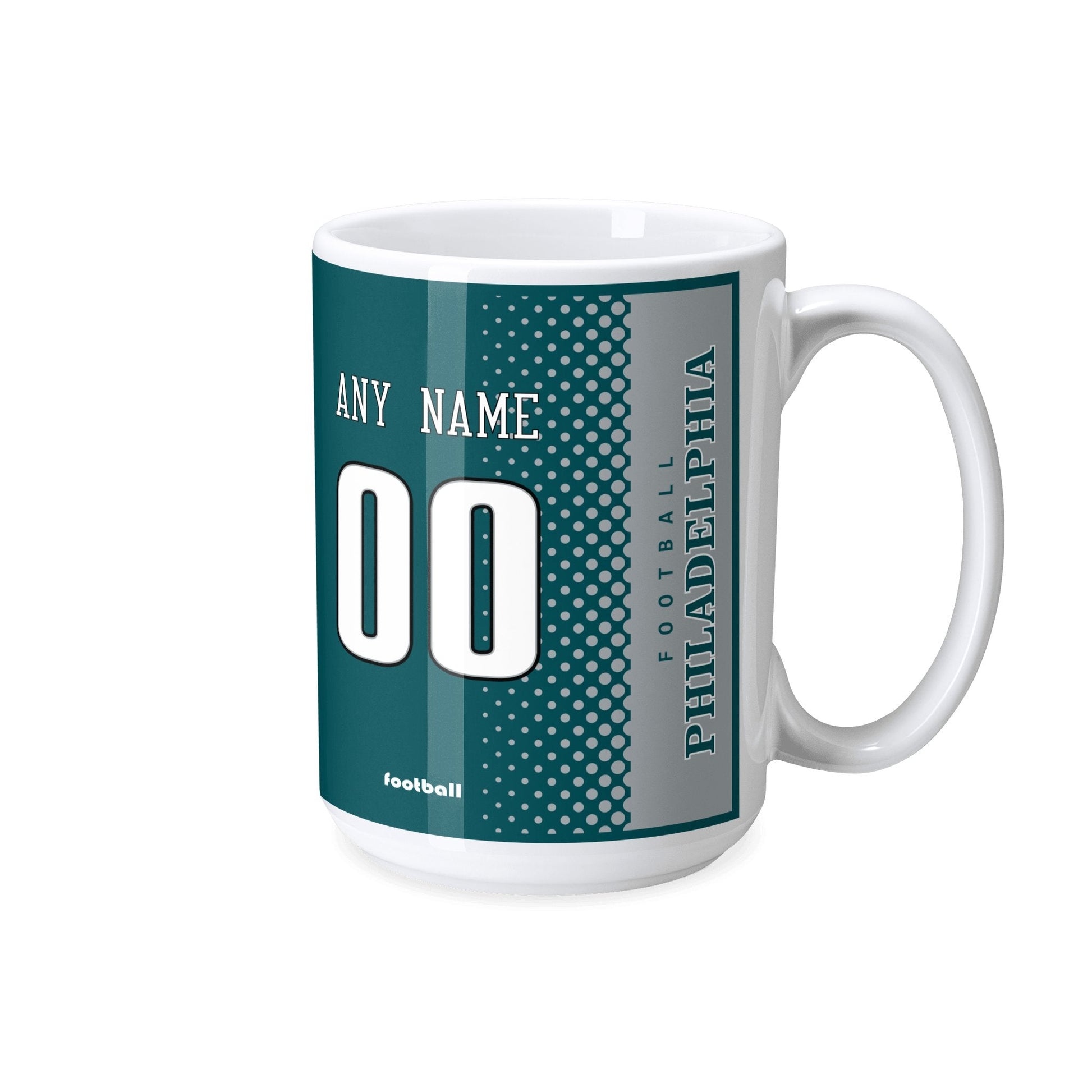 Personalized Philadelphia Football Mug - Custom Name & Number - Antking ANTKING