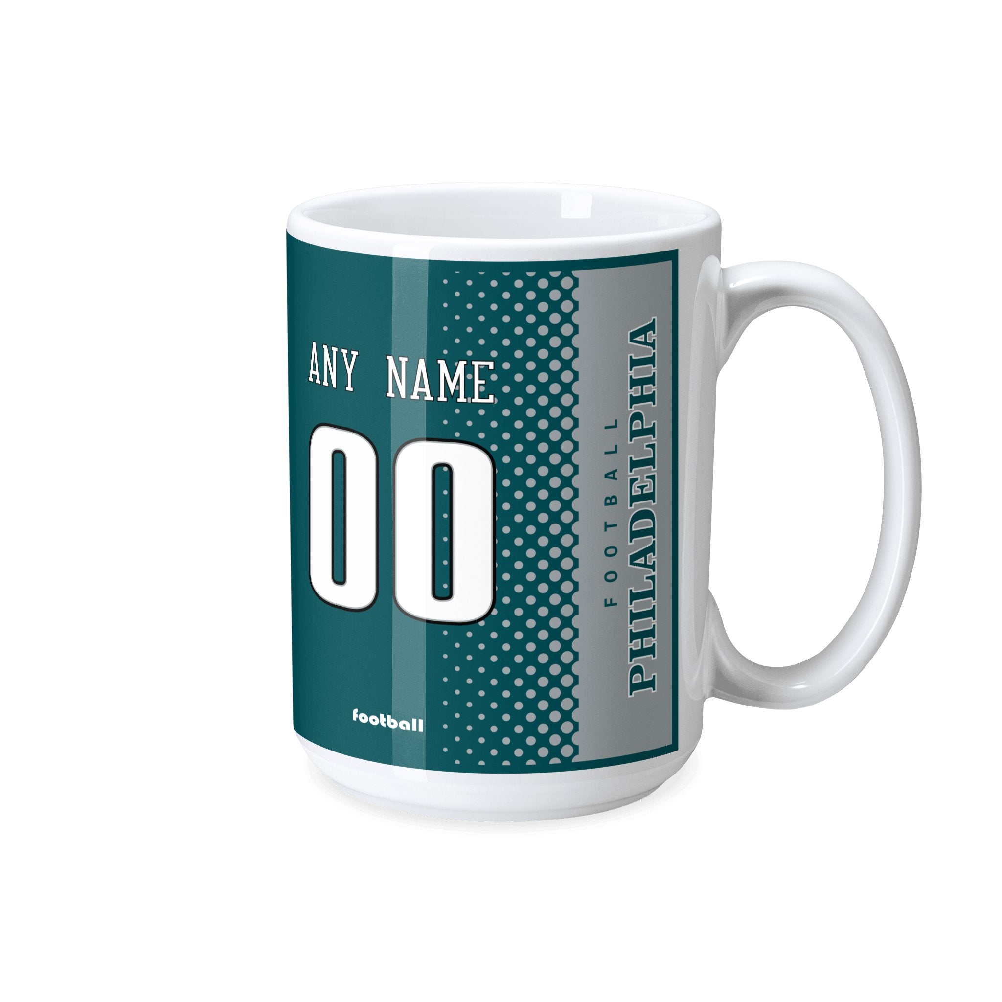 Personalized Philadelphia Football Mug - Custom Name & Number - Antking ANTKING