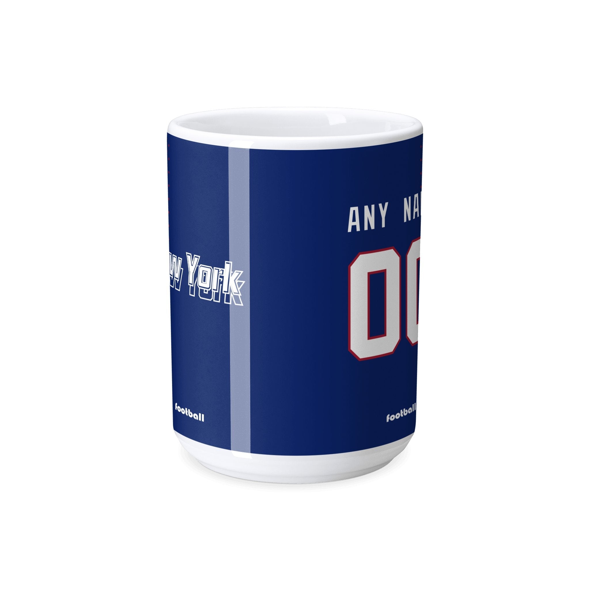 Personalized New York Football Mug - Custom Name & Number - Antking ANTKING