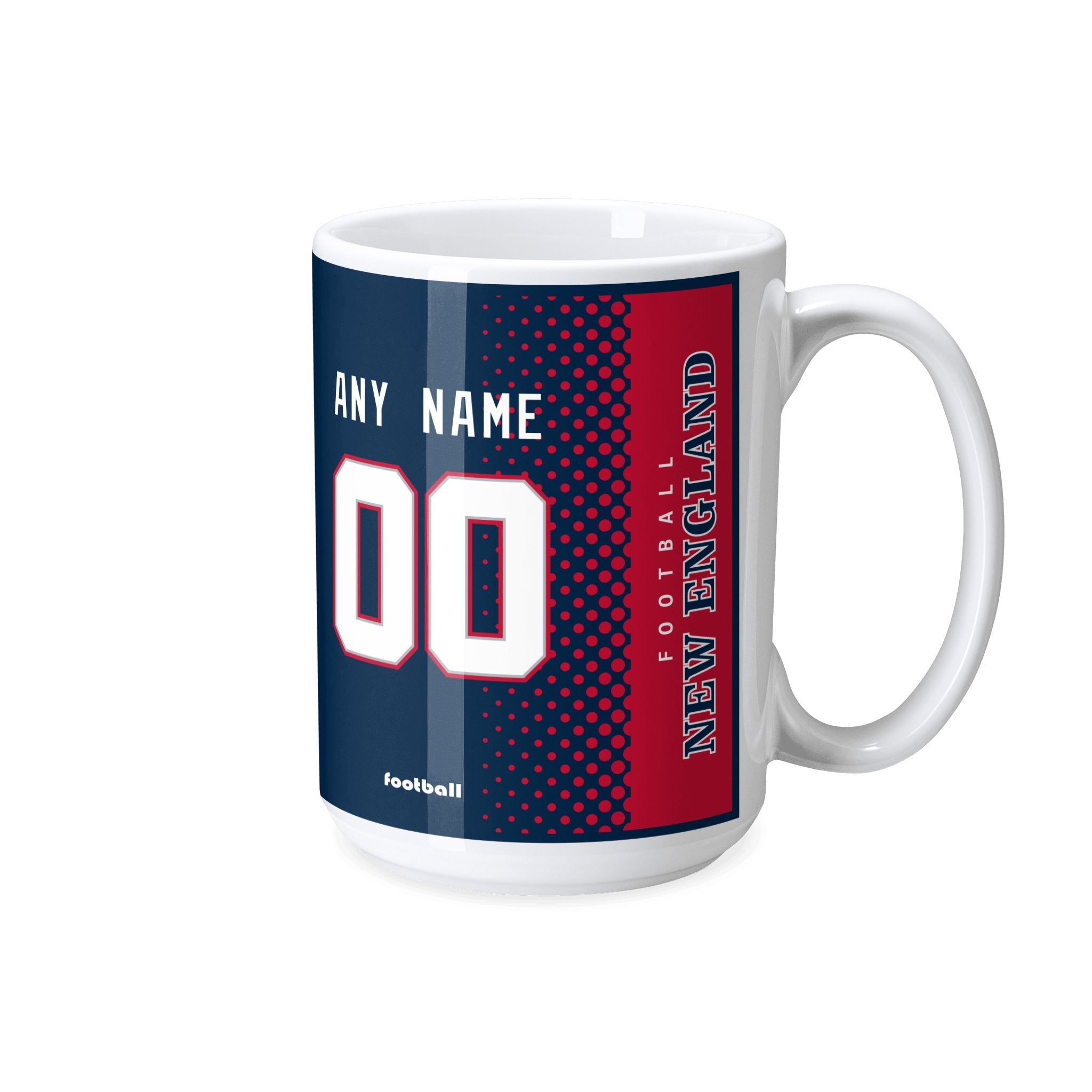 Personalized New Englanda Football Mug - Custom Name & Number - Antking ANTKING