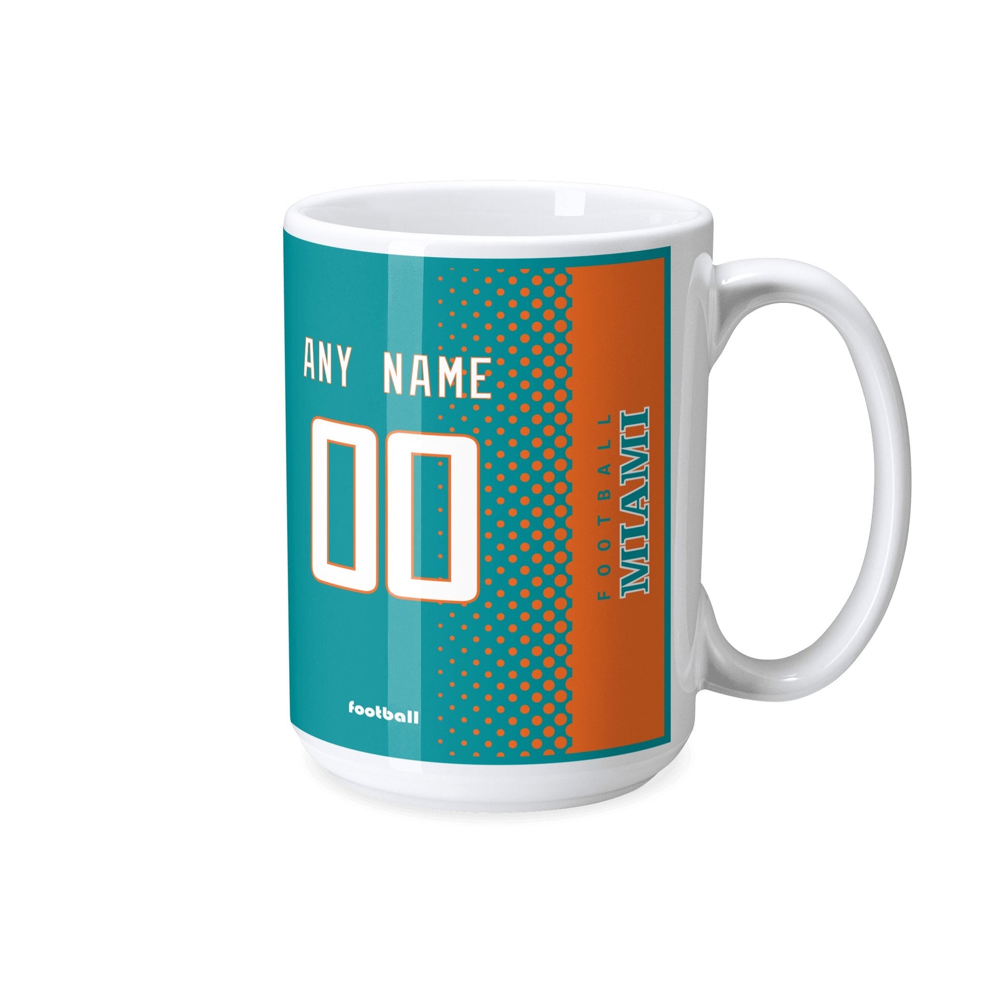 Personalized Miami Football Mug - Custom Name & Number - Antking ANTKING